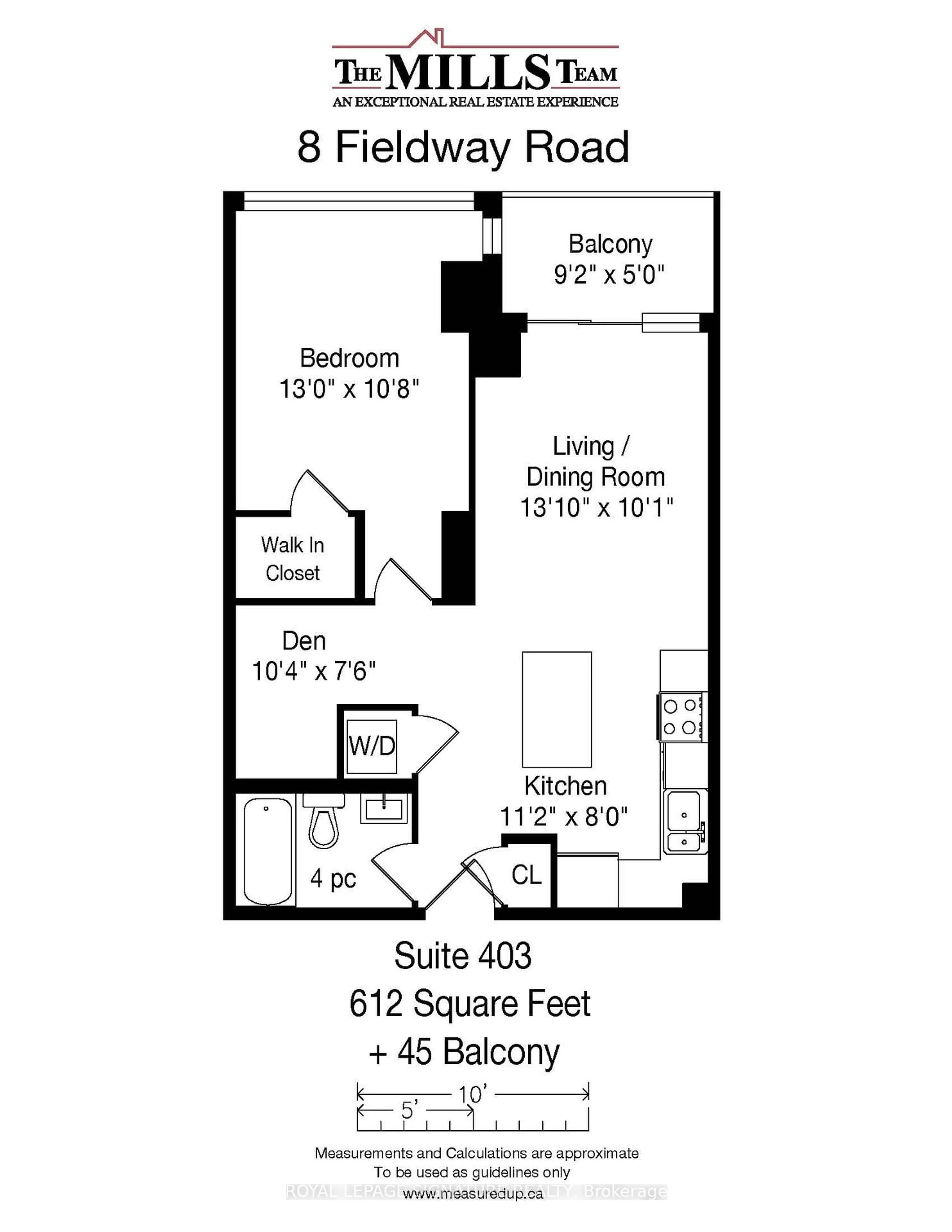 Floor plan for 8 Fieldway Rd #403, Toronto Ontario M8Z 0C3