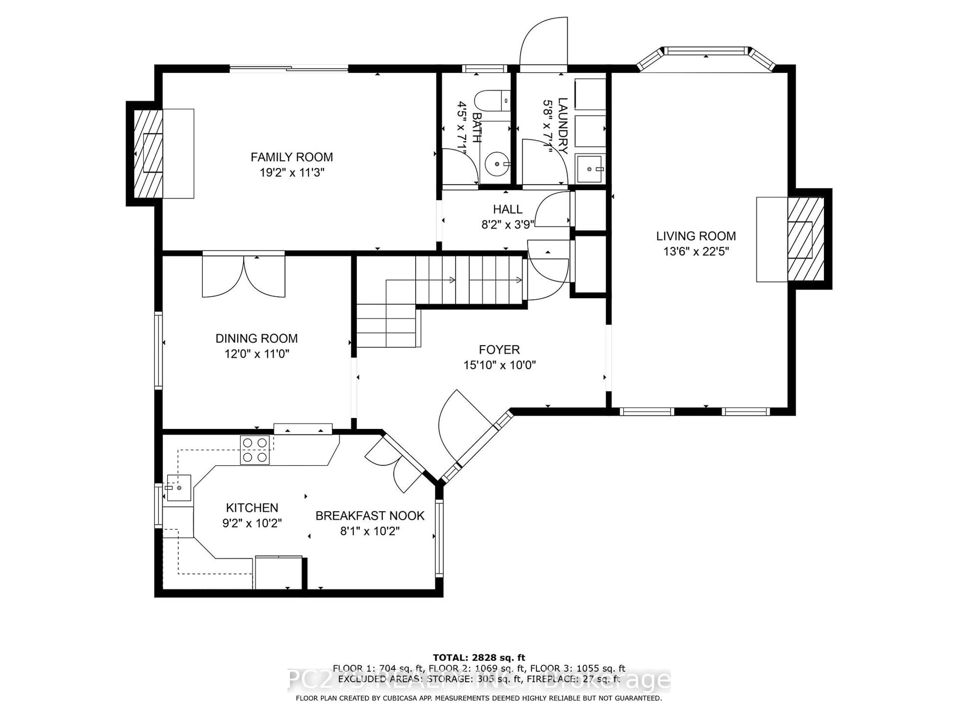 Floor plan for 1740 Maple Ridge Dr, Mississauga Ontario L4W 2B4