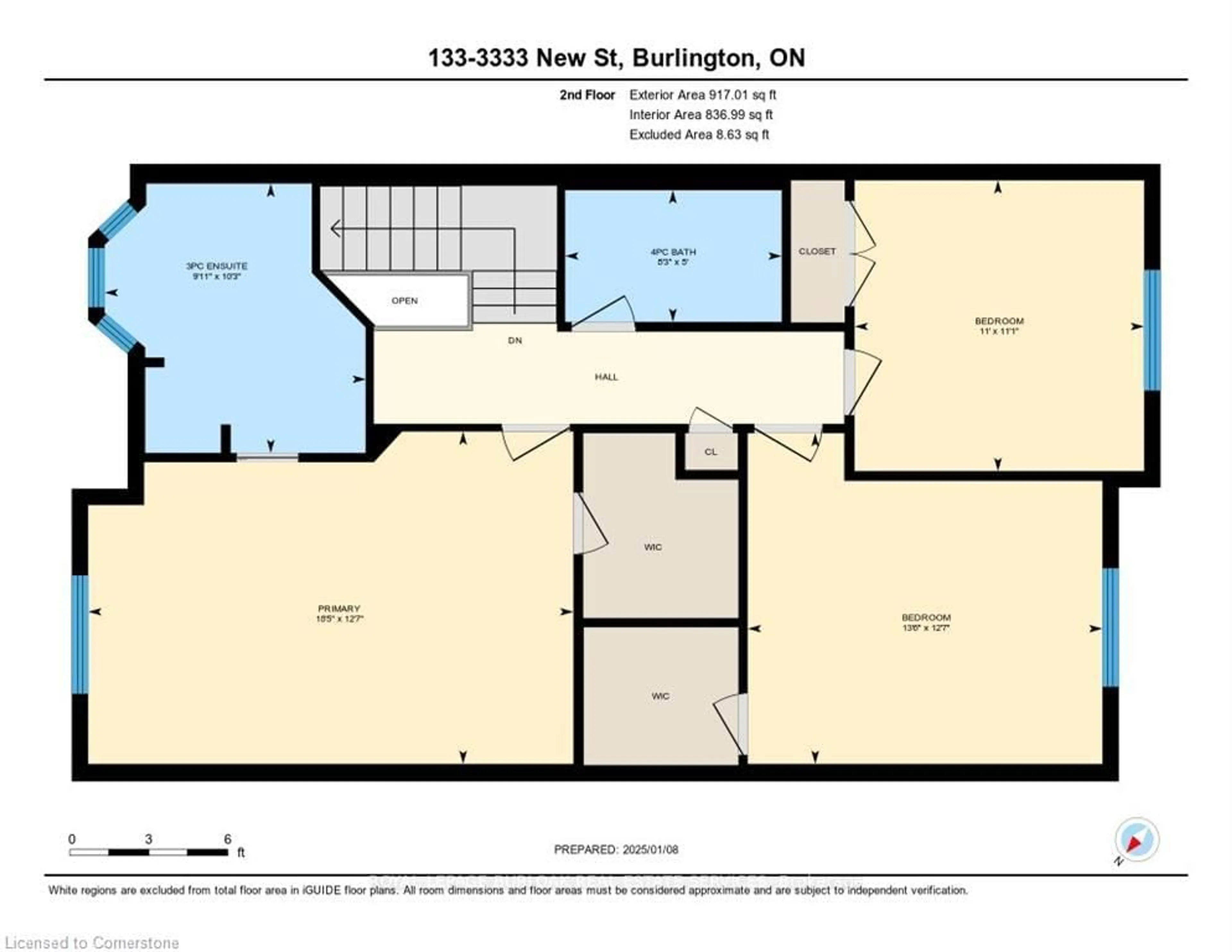 Floor plan for 3333 New St #133, Burlington Ontario L7N 1N1