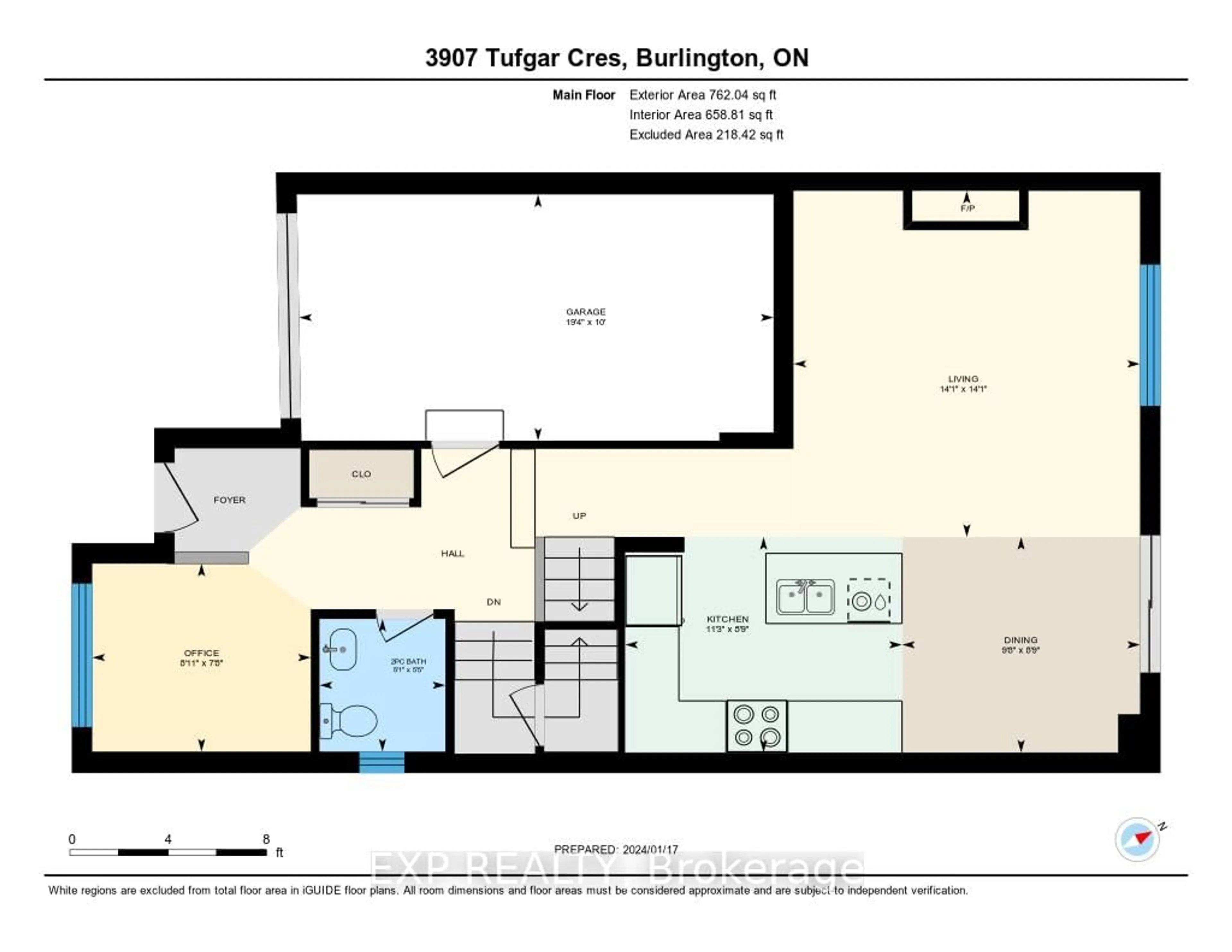 Floor plan for 3907 TUFGAR Cres, Burlington Ontario L7M 1N7
