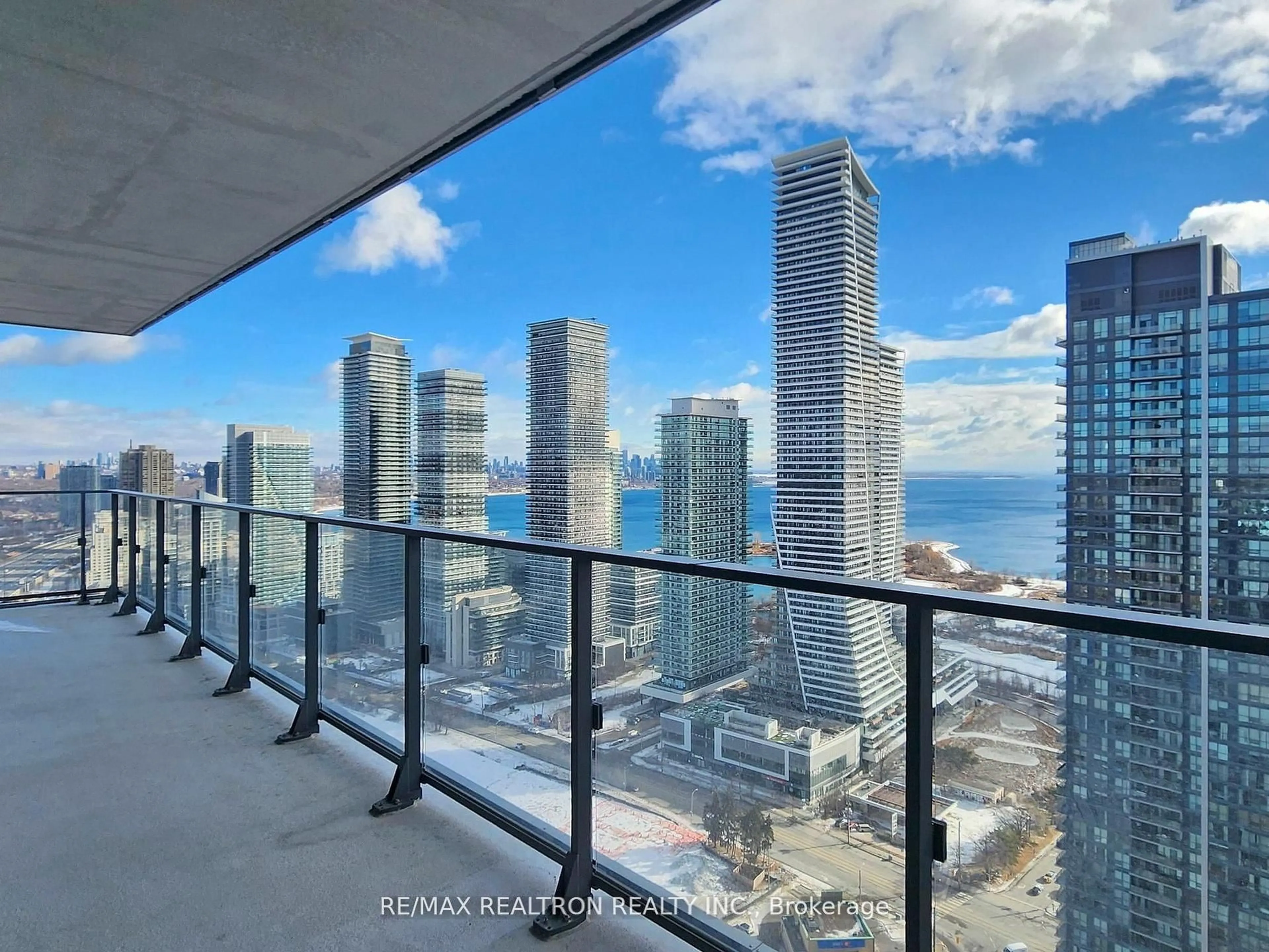 Balcony in the apartment, city buildings view from balcony for 10 Park Lawn Rd #3709, Toronto Ontario M8V 0H9