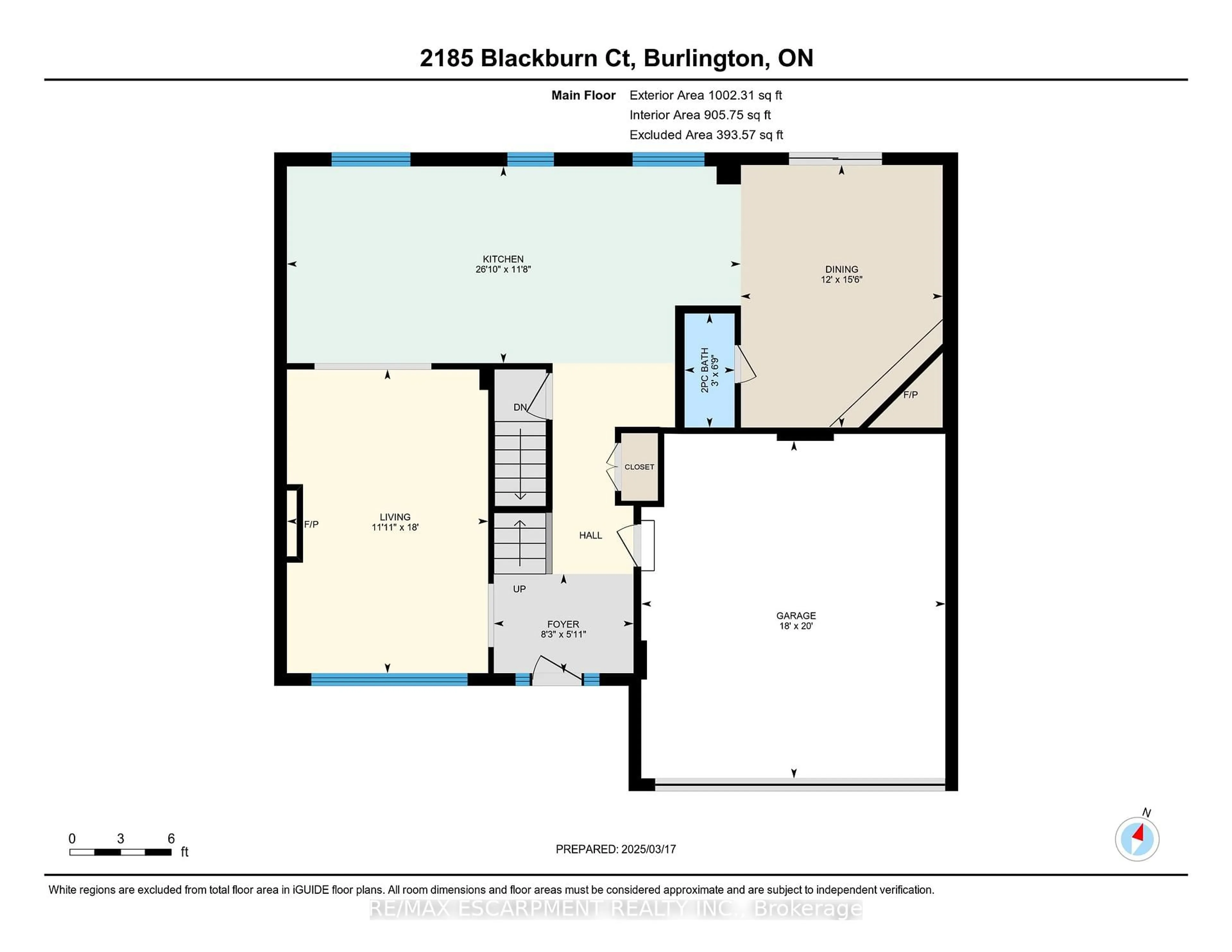 Floor plan for 2185 Blackburn Crt, Burlington Ontario L7P 4B3