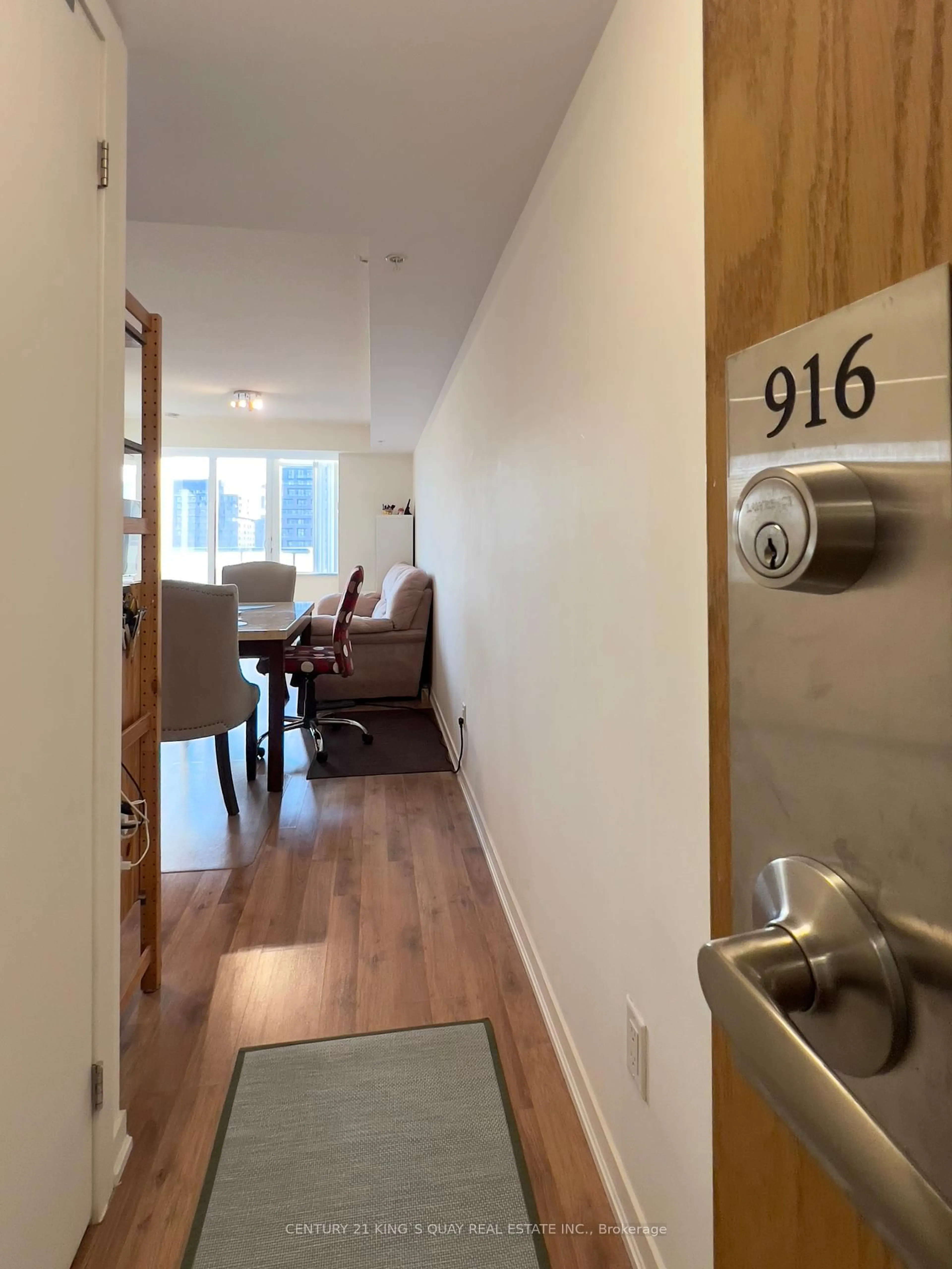 Indoor entryway for 20 Joe Shuster Way #916, Toronto Ontario M6K 0A3