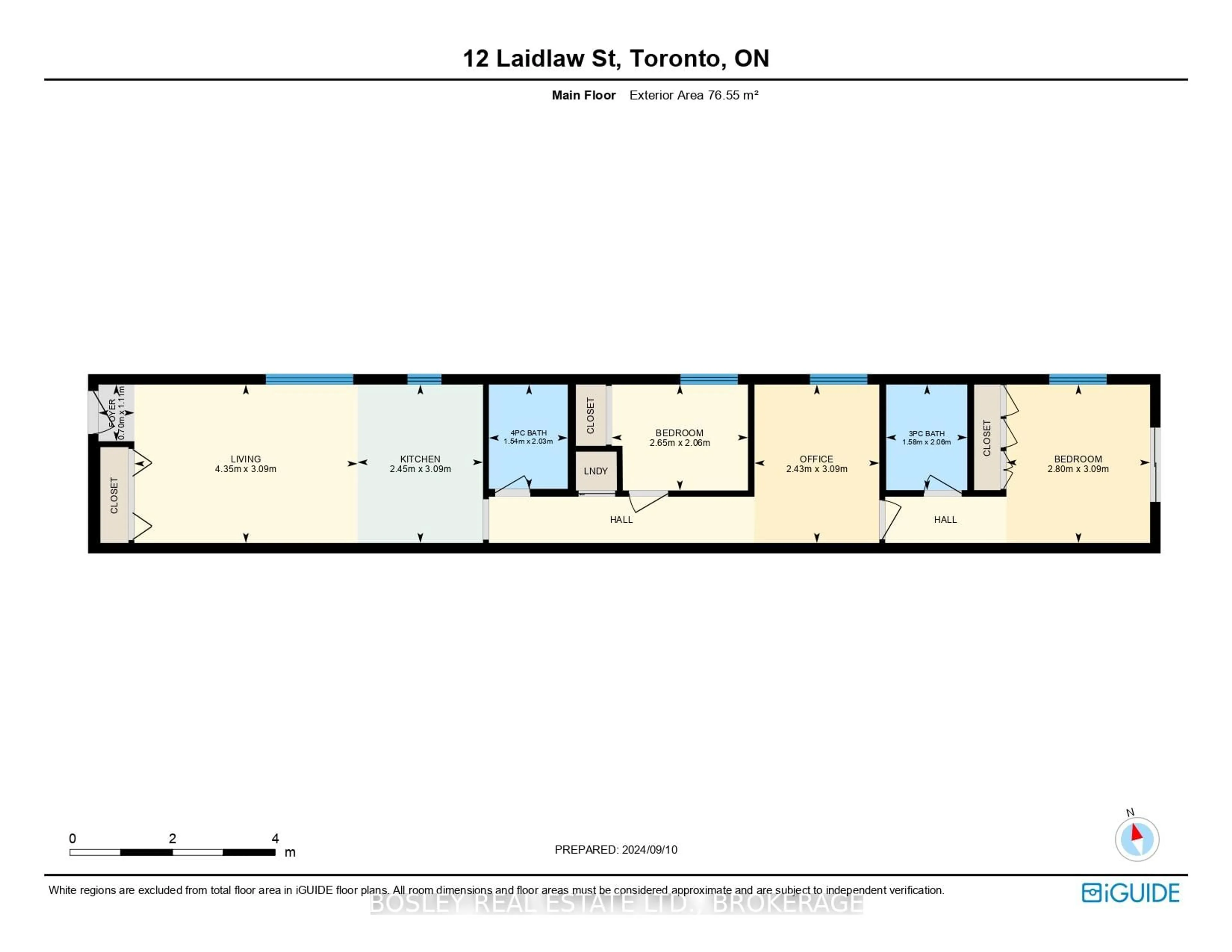 Floor plan for 12 Laidlaw St #833C, Toronto Ontario M6K 1X2