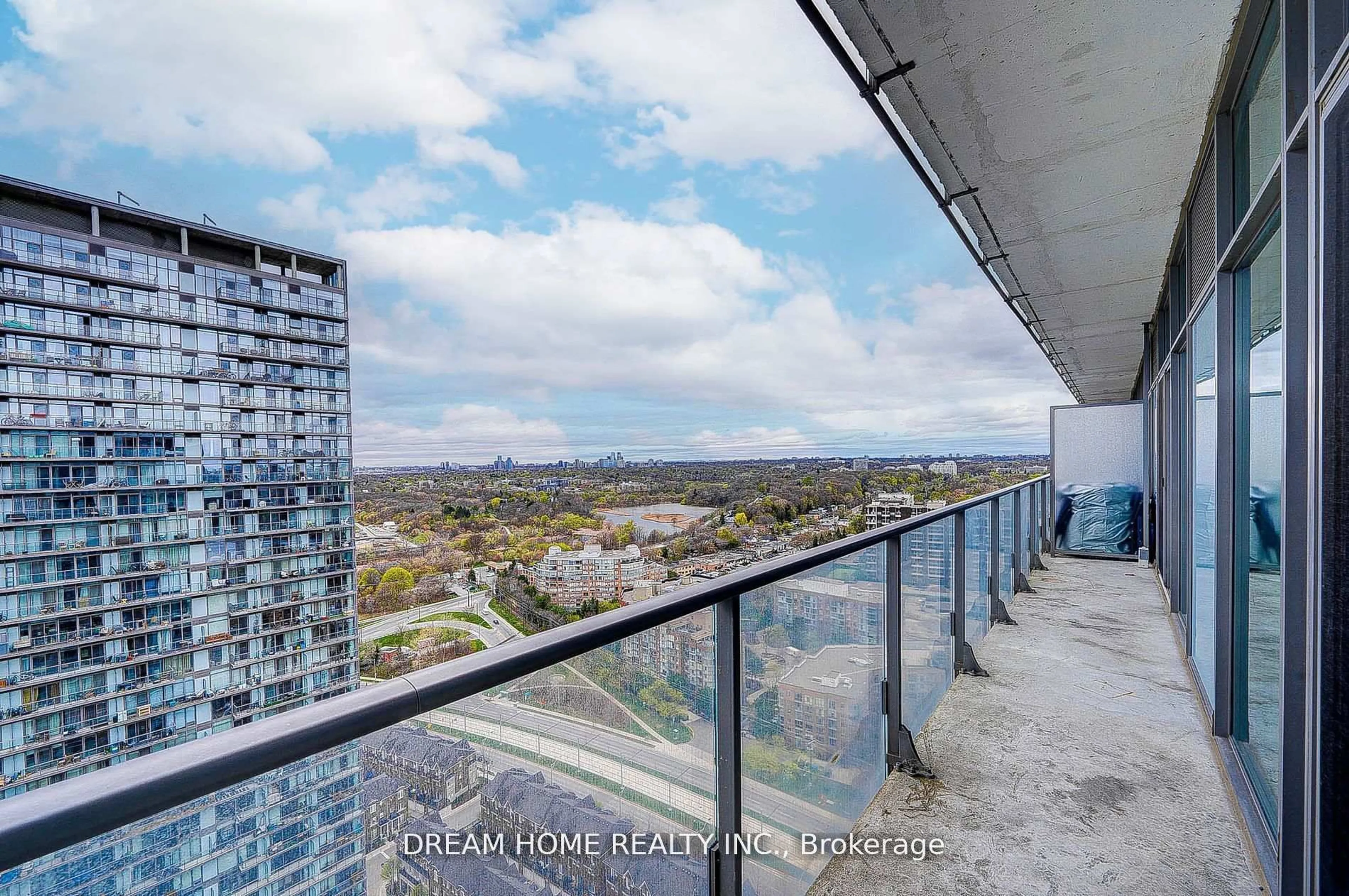 Balcony in the apartment, city buildings view from balcony for 103 The Queensway N/A #2809, Toronto Ontario M6S 5B3