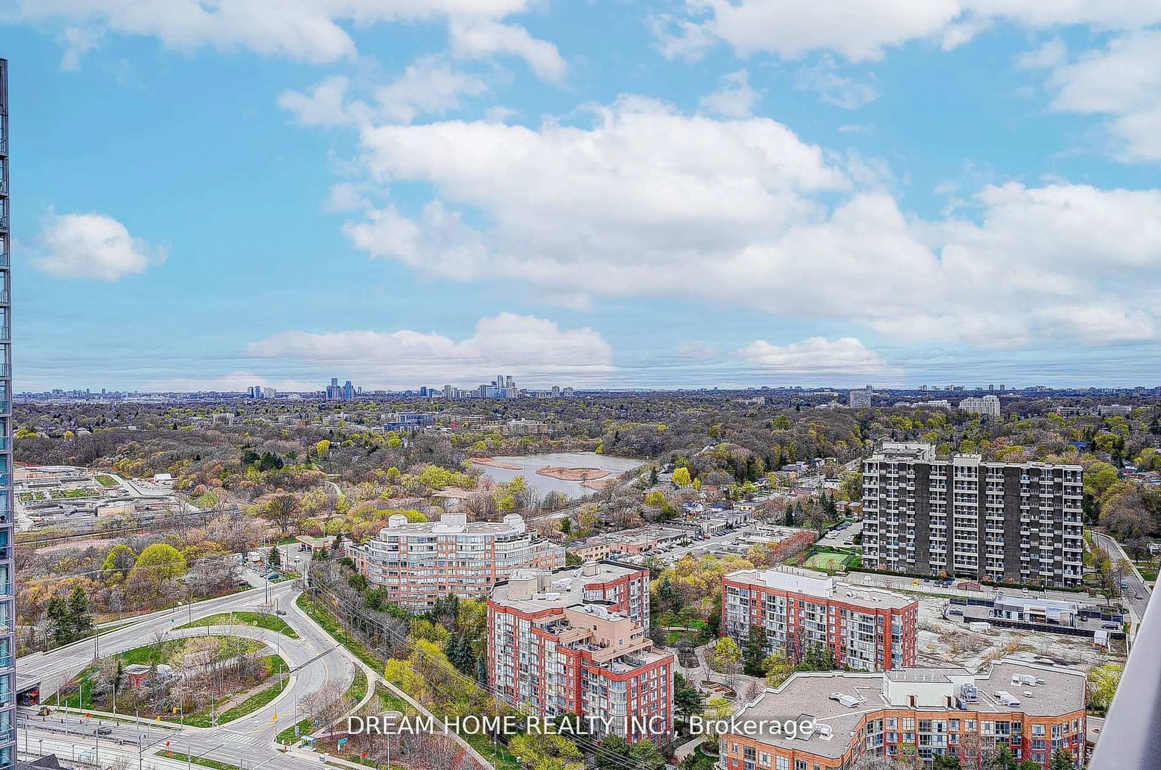 A pic from outside/outdoor area/front of a property/back of a property/a pic from drone, city buildings view from balcony for 103 The Queensway N/A #2809, Toronto Ontario M6S 5B3
