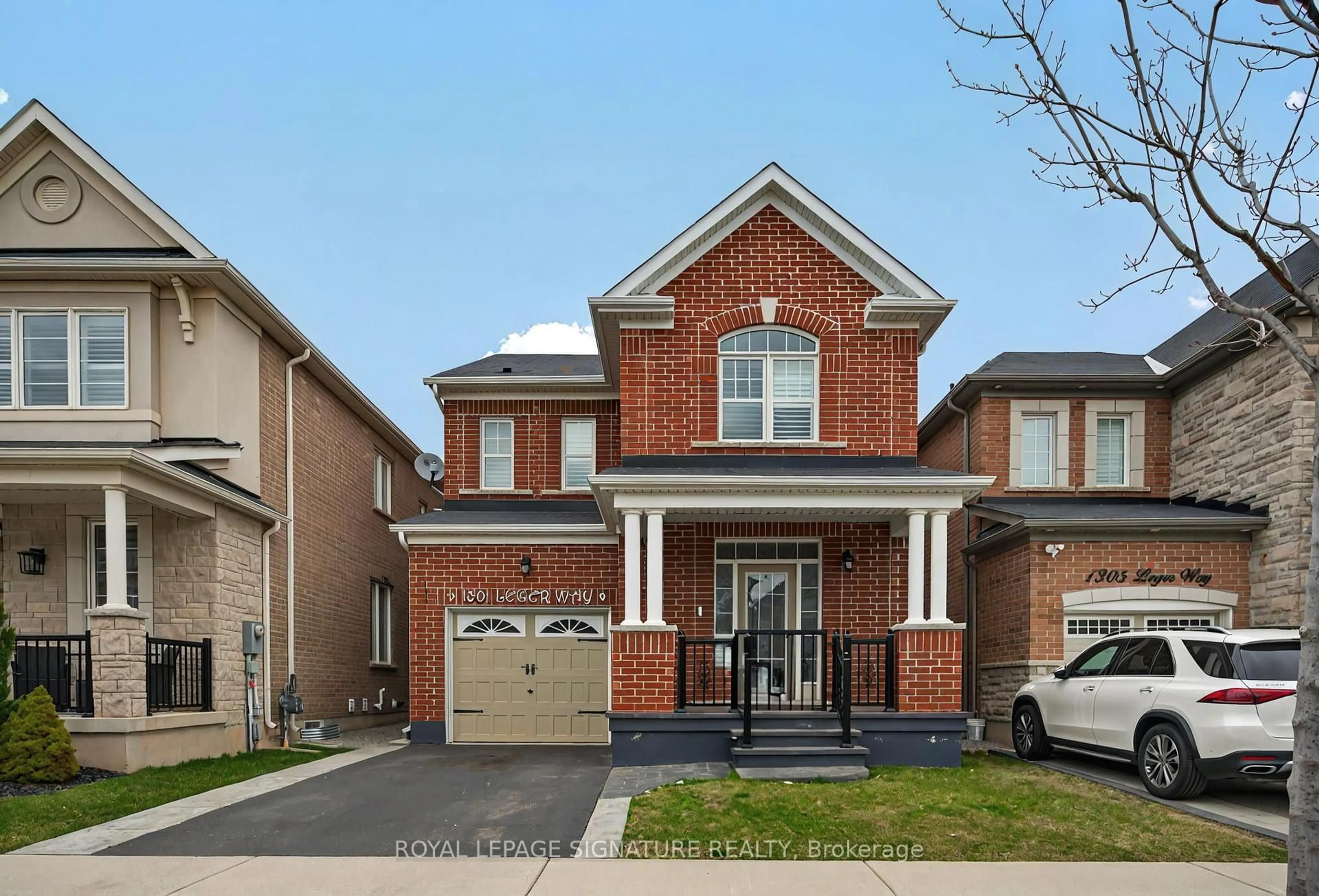 Home with brick exterior material, street for 1301 Leger Way, Milton Ontario L9E 1C9