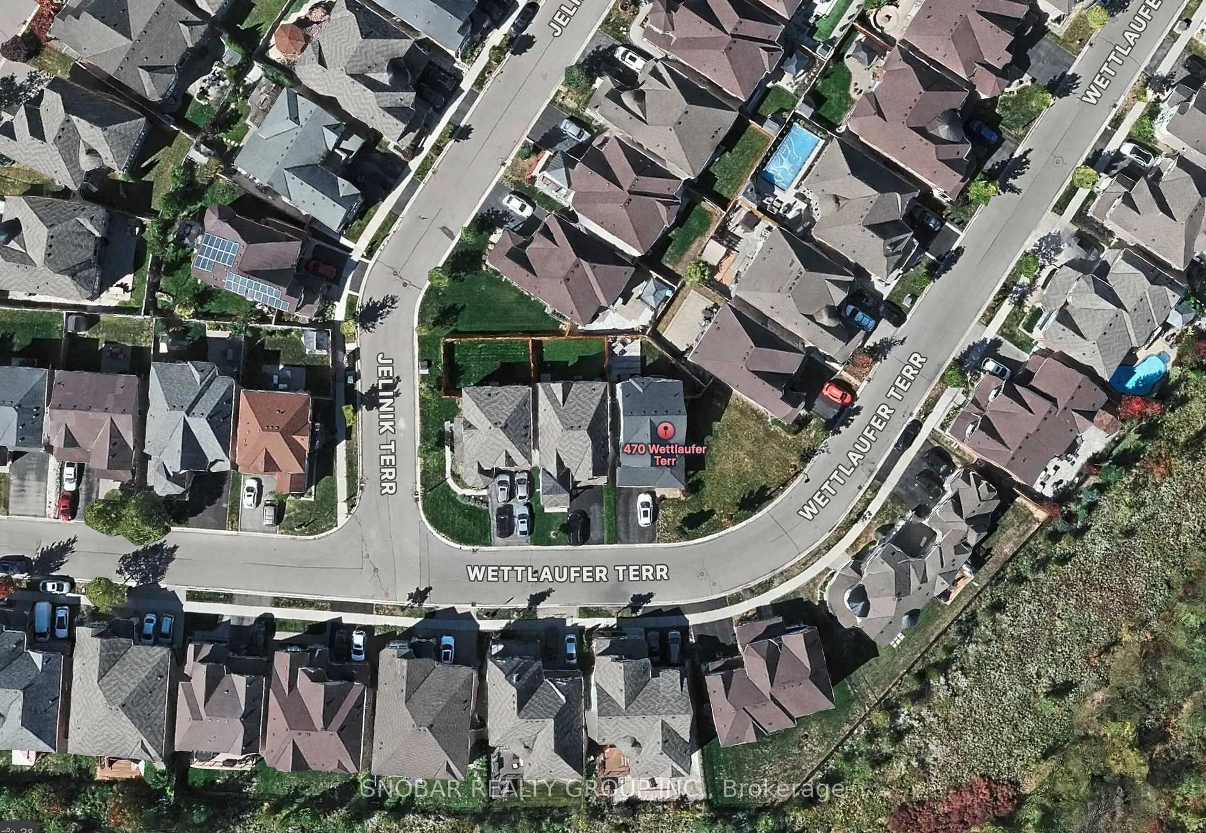 A pic from outside/outdoor area/front of a property/back of a property/a pic from drone, street for 470 Wettlauffer Terr, Milton Ontario L9T 7N3