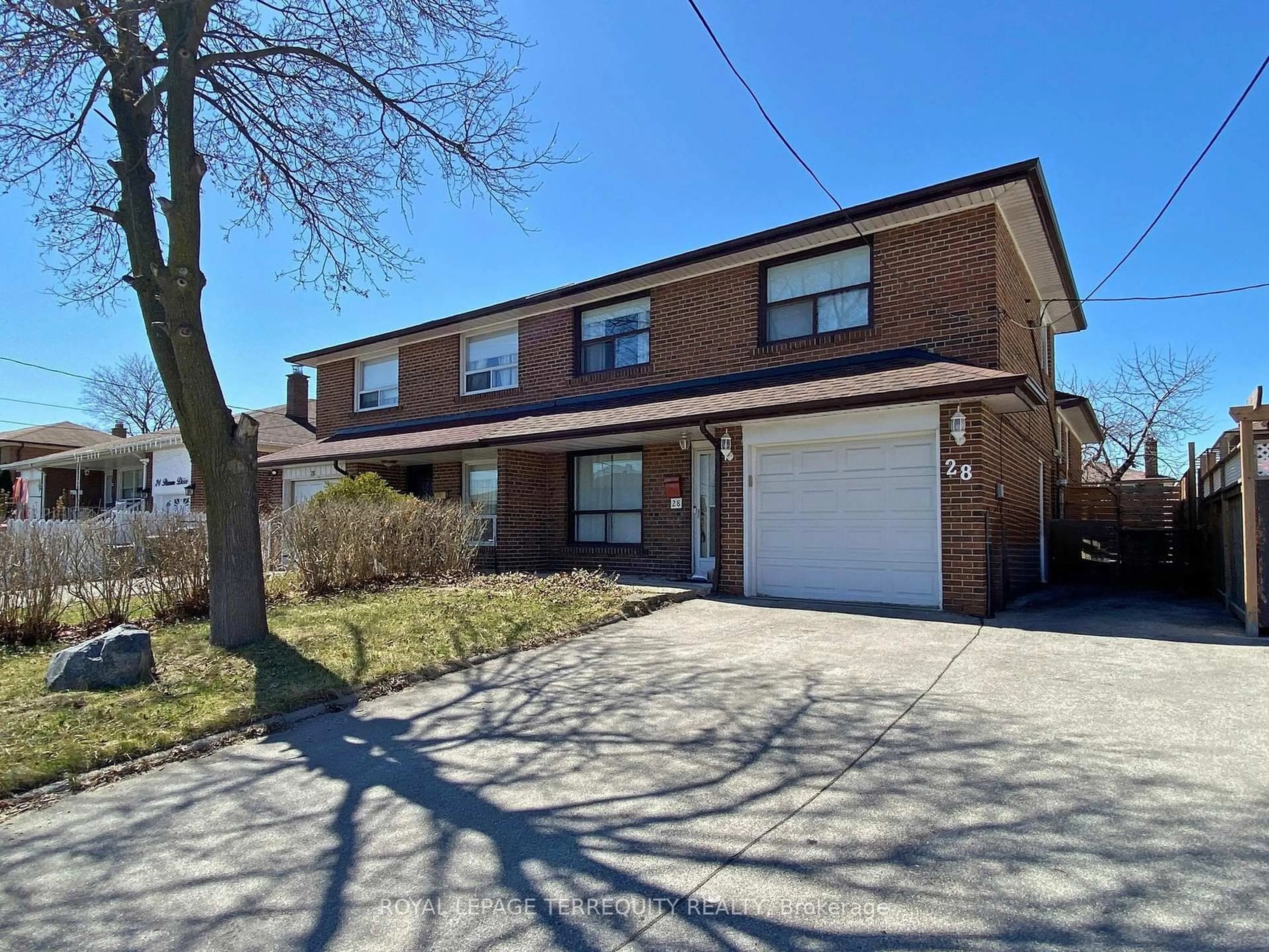 Home with brick exterior material, street for 28 Peterson Dr, Toronto Ontario M9M 1X1