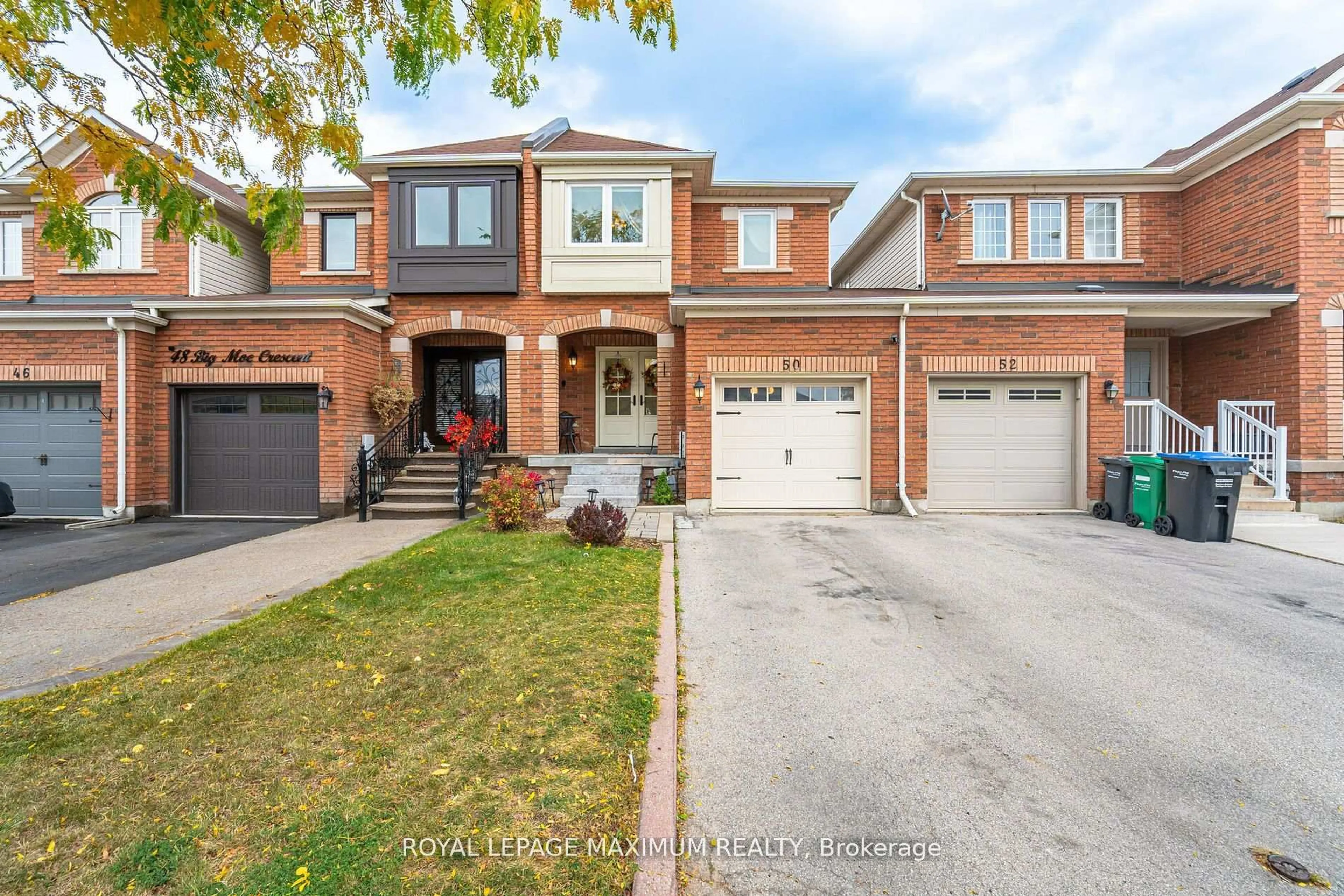 Home with brick exterior material, street for 50 Big Moe Cres, Brampton Ontario L6P 1J7