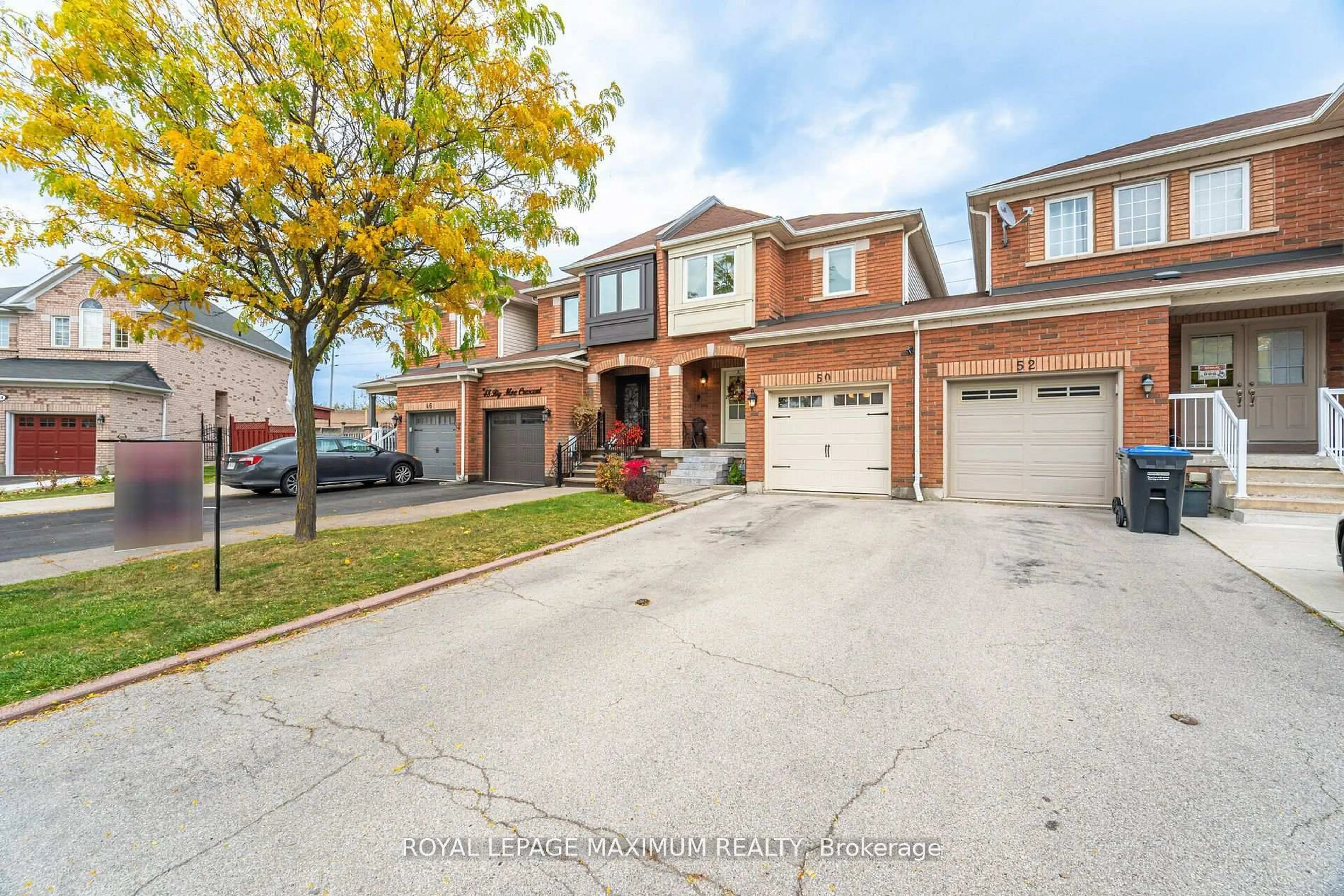 Home with brick exterior material, street for 50 Big Moe Cres, Brampton Ontario L6P 1J7