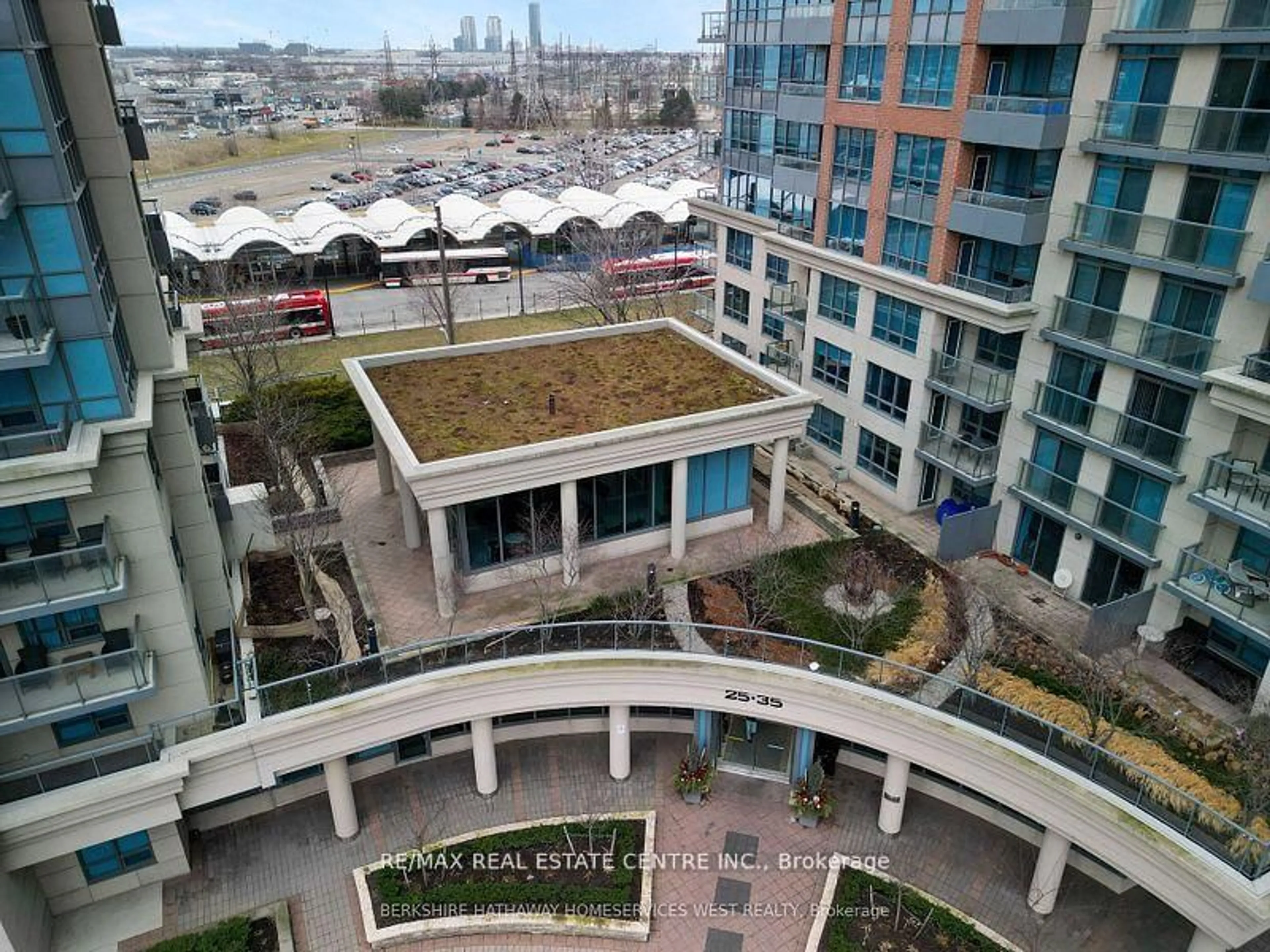 A pic from outside/outdoor area/front of a property/back of a property/a pic from drone, city buildings view from balcony for 35 Viking Lane #1245, Toronto Ontario M9B 0A2