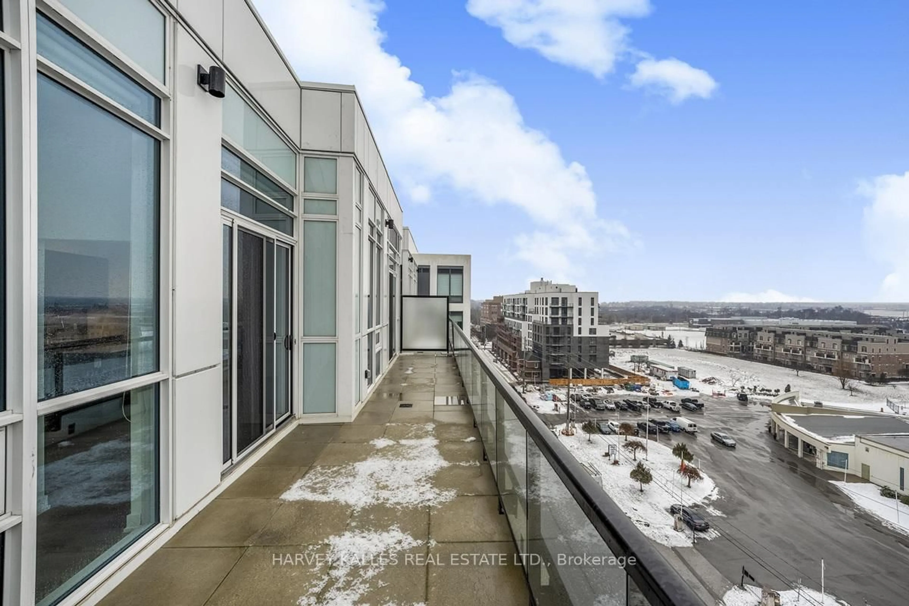 Patio, city buildings view from balcony for 3005 Pine Glen Rd #805, Oakville Ontario L6M 5P5