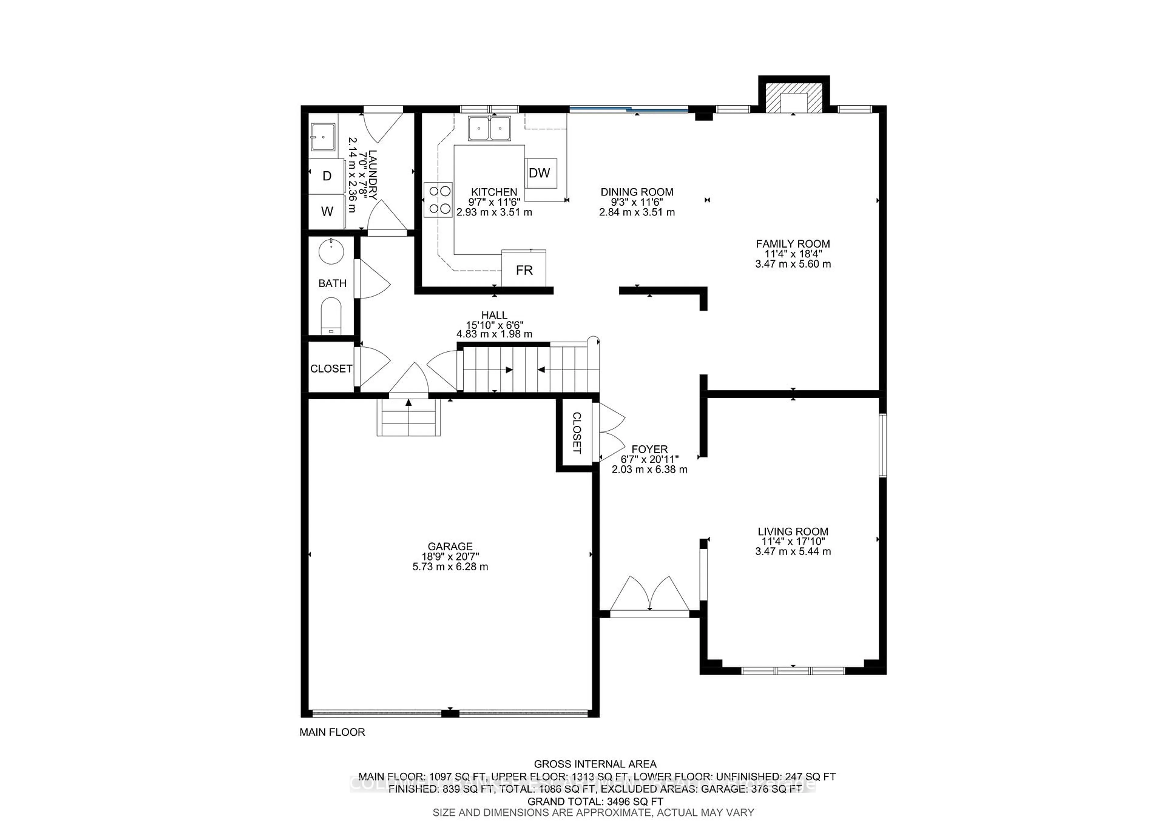 Floor plan for 5 Tanners Dr, Halton Hills Ontario L7J 3A2