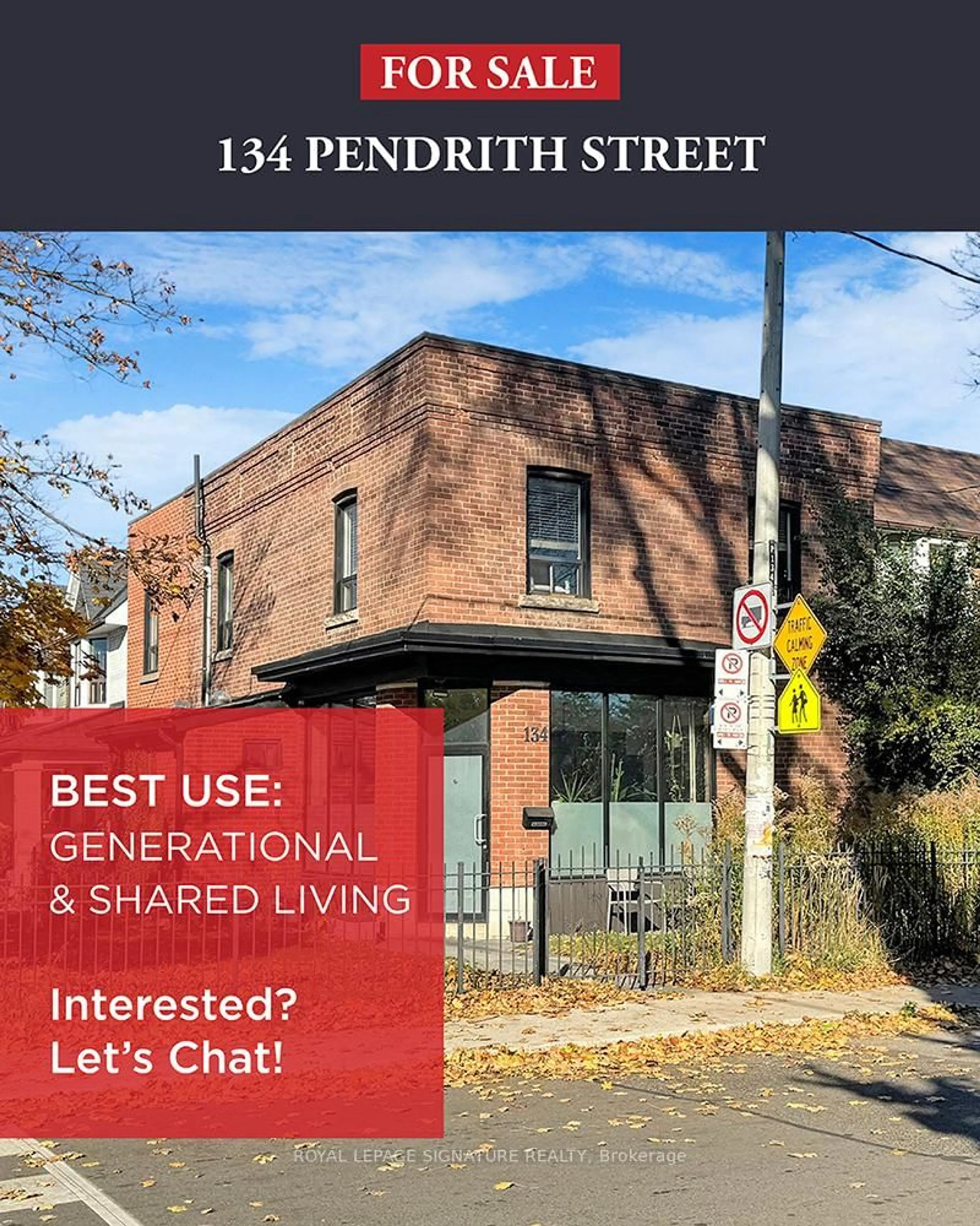 Home with brick exterior material, street for 134 Pendrith St, Toronto Ontario M6G 1R7