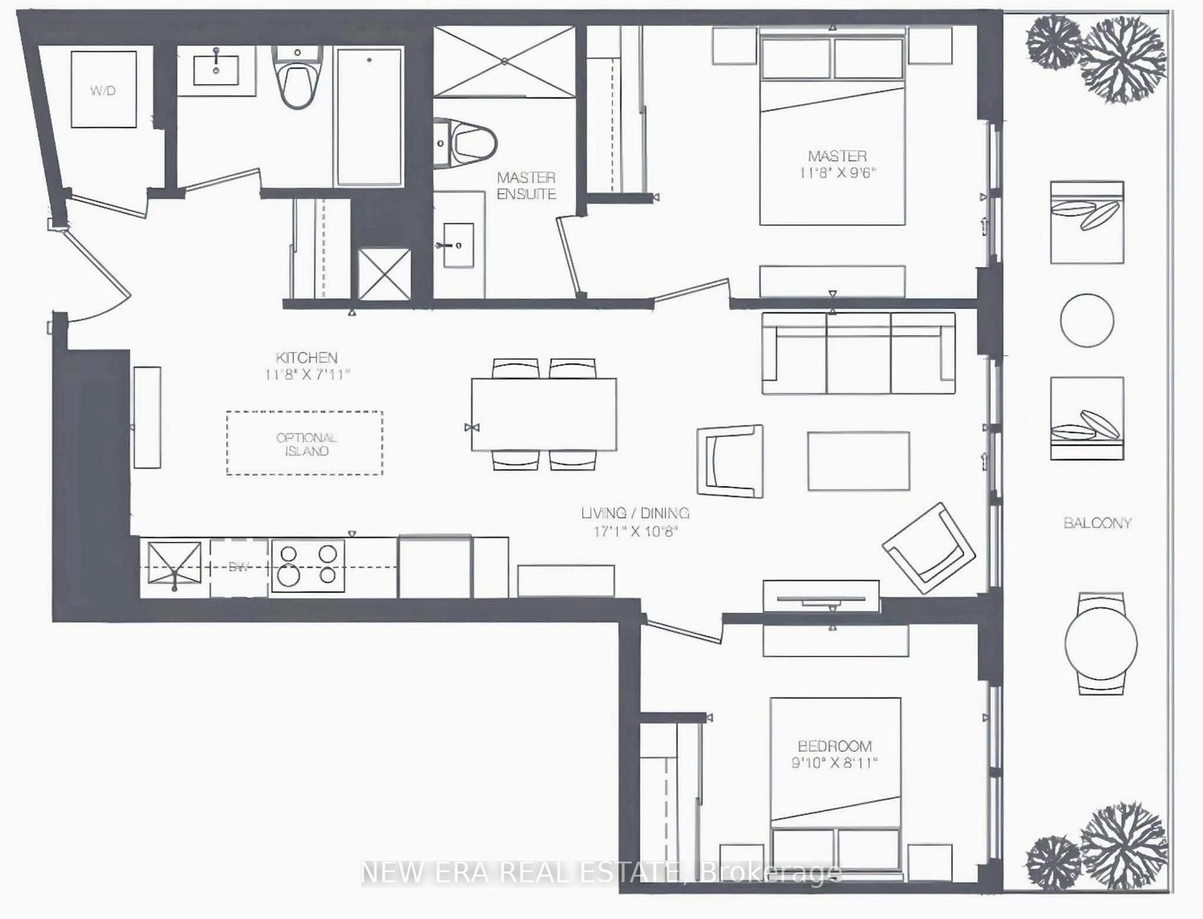 Floor plan for 20 Brin Dr #1904, Toronto Ontario M8X 0B2
