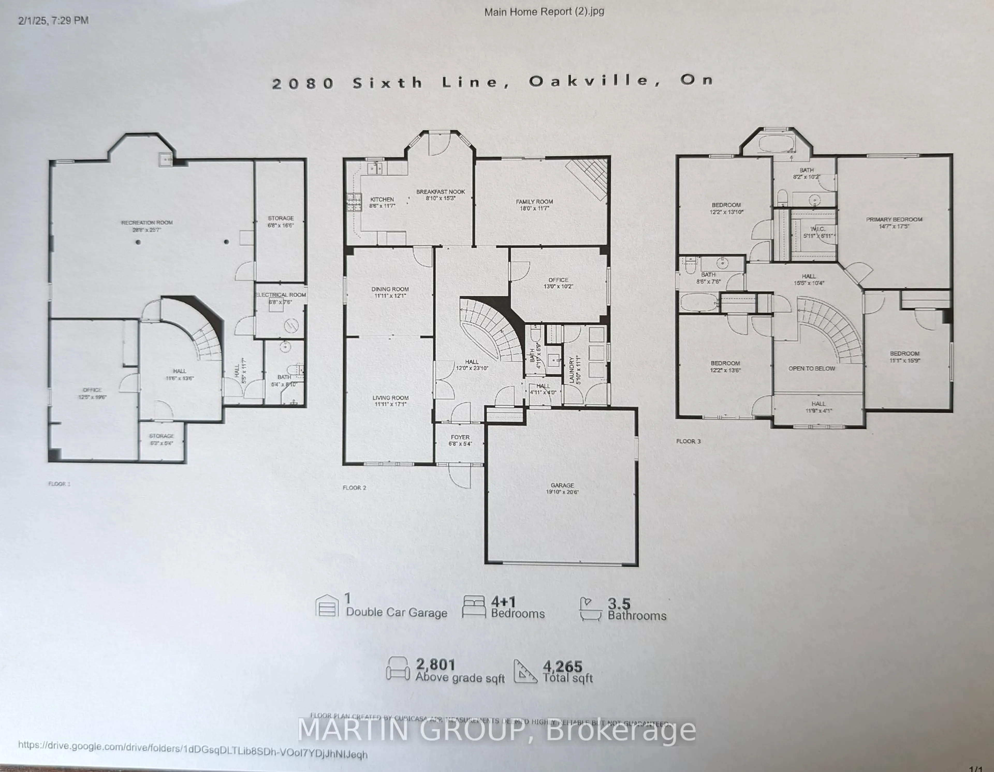 Floor plan for 2080 Sixth Line, Oakville Ontario L6H 3N2