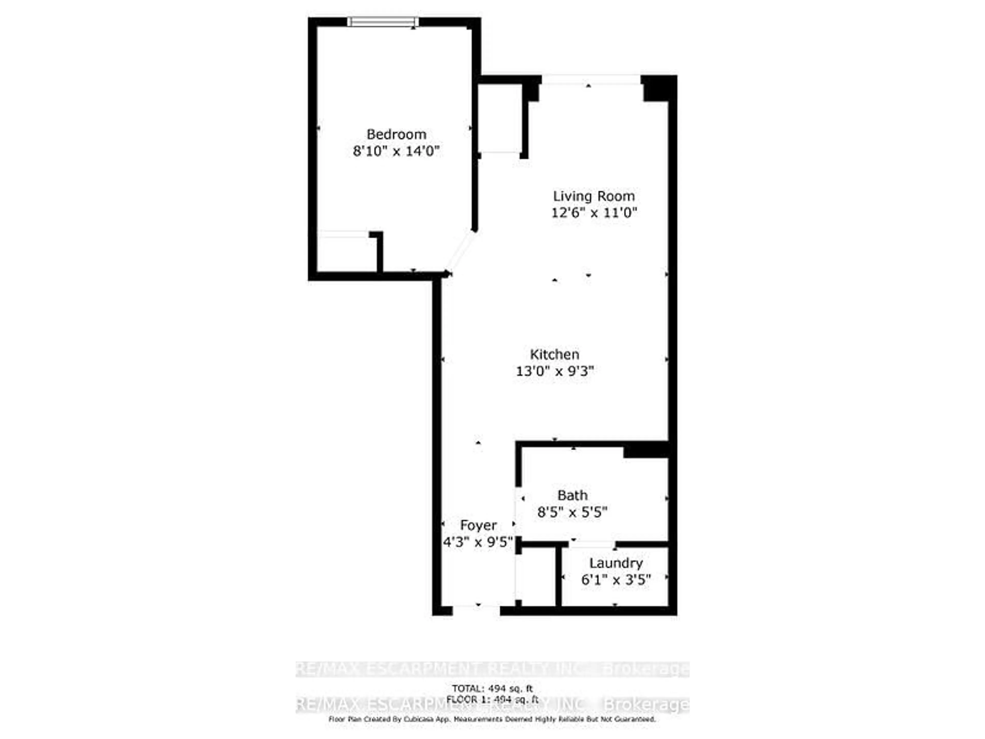 Floor plan for 4040 UPPER MIDDLE Rd #102, Burlington Ontario L7M 0H2