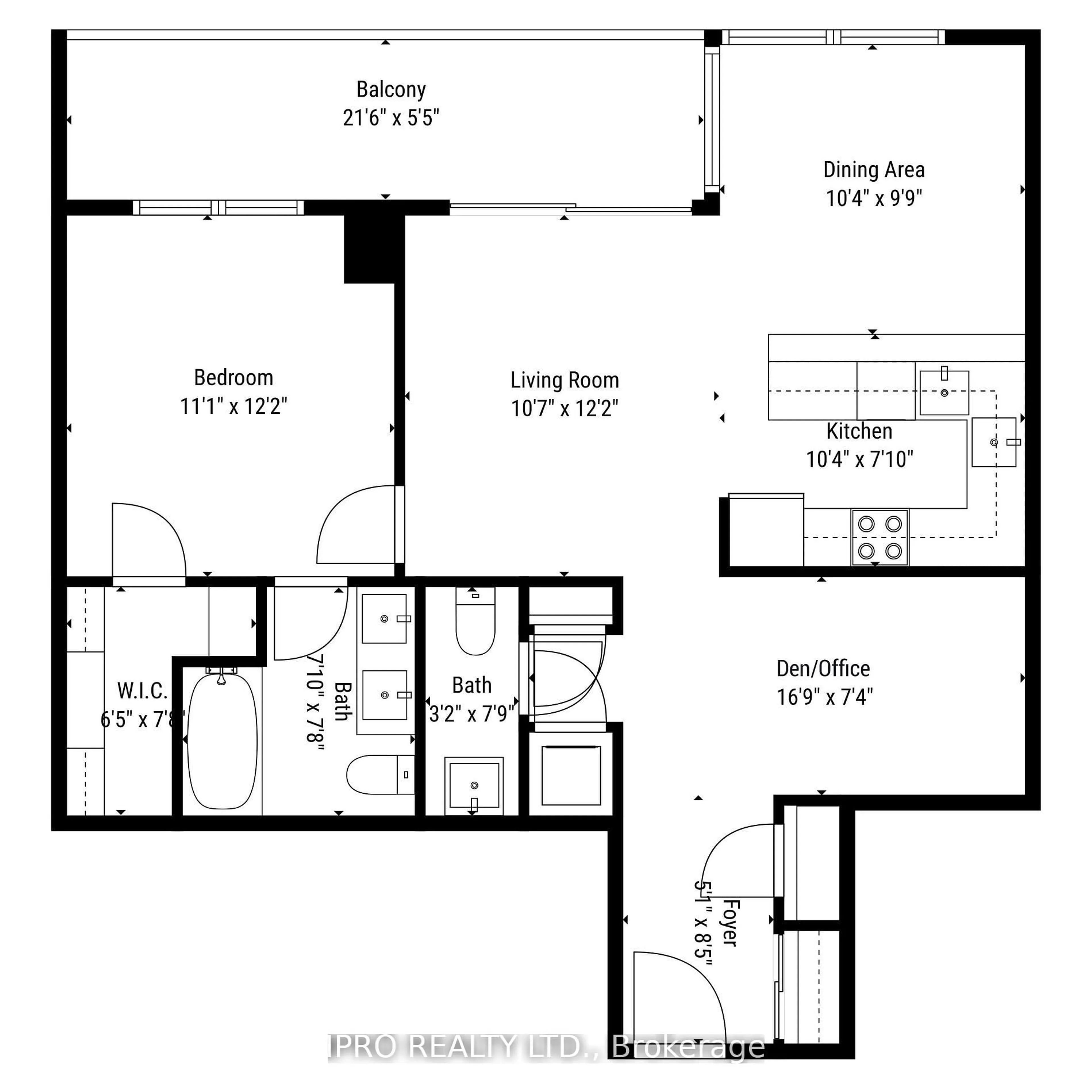 Floor plan for 1150 Parkwest Pl #503, Mississauga Ontario L5E 3K4