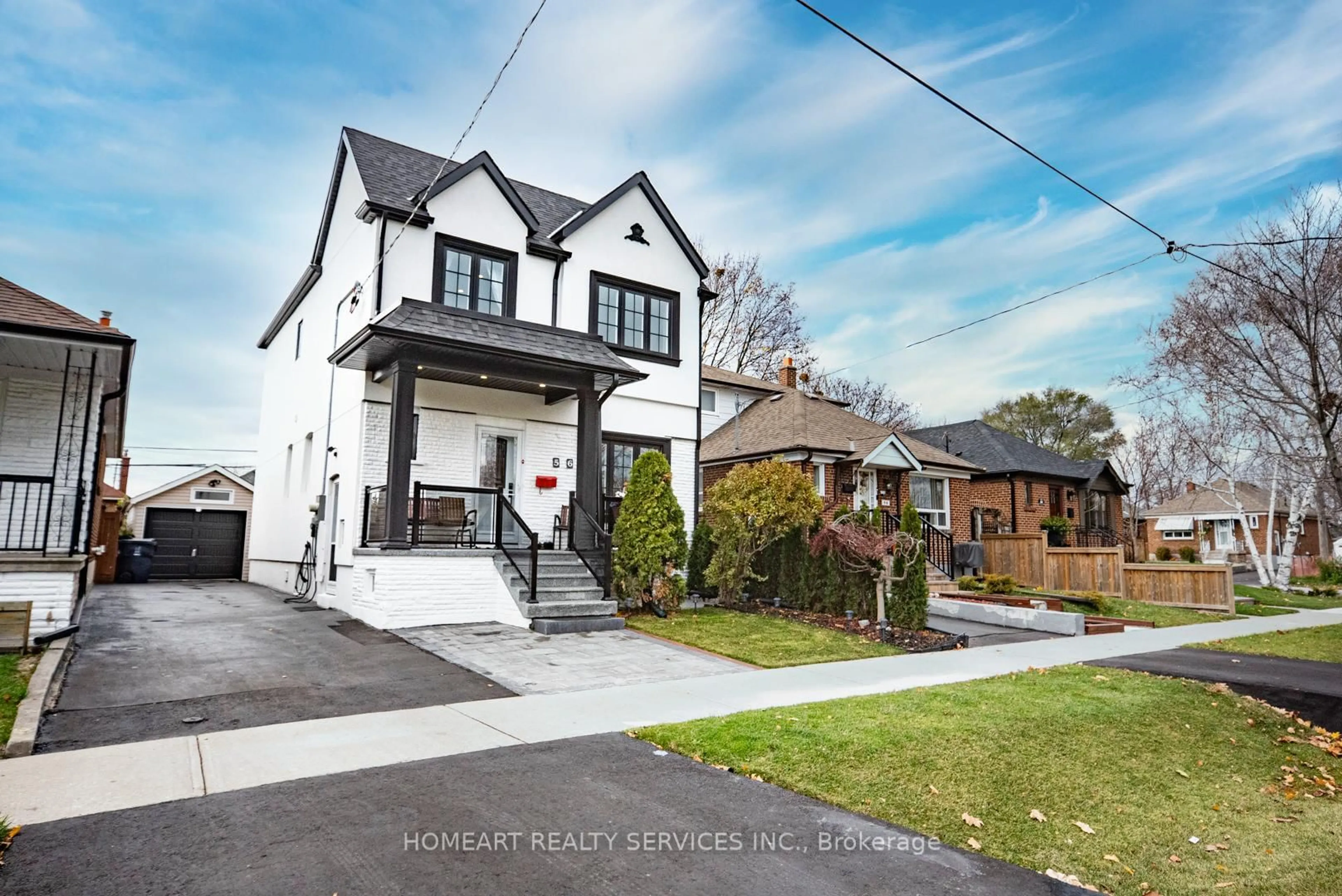 Home with brick exterior material, street for 56 Parker Ave, Toronto Ontario M8Z 4L8