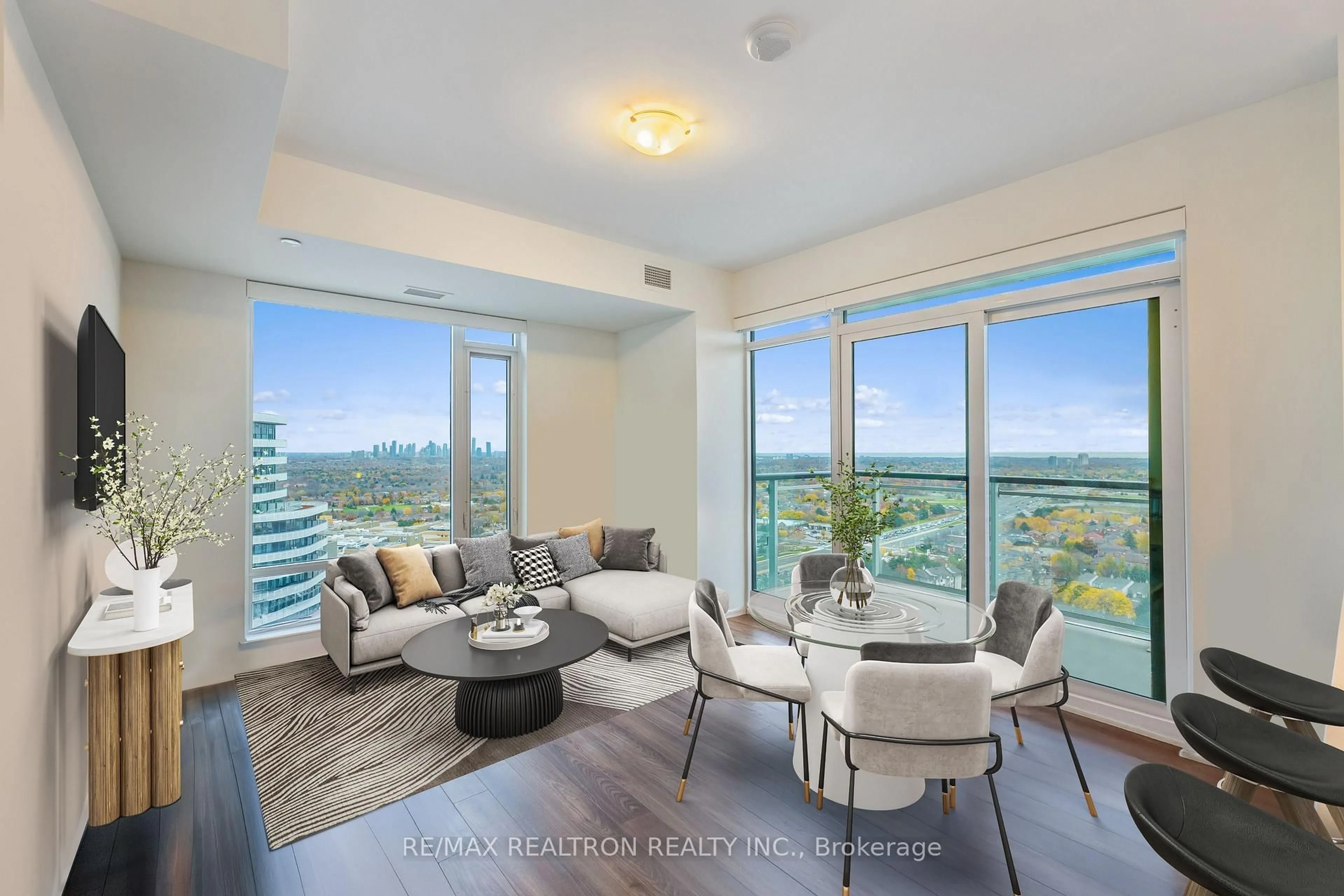 Living room with furniture, unknown for 2560 Eglinton Ave #2004, Mississauga Ontario L5M 0Y3