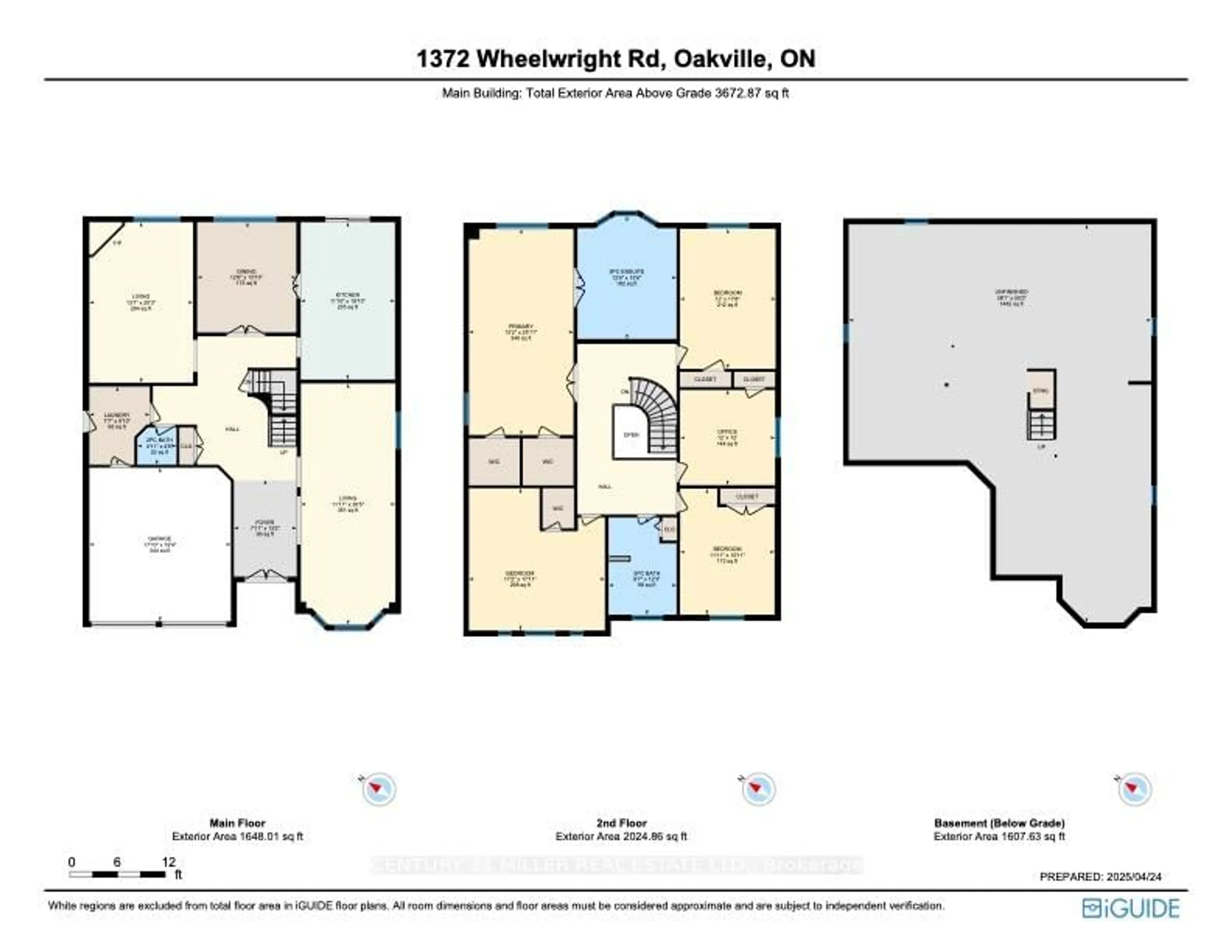 Floor plan for 1372 Wheelwright Rd, Oakville Ontario L6M 2Z2