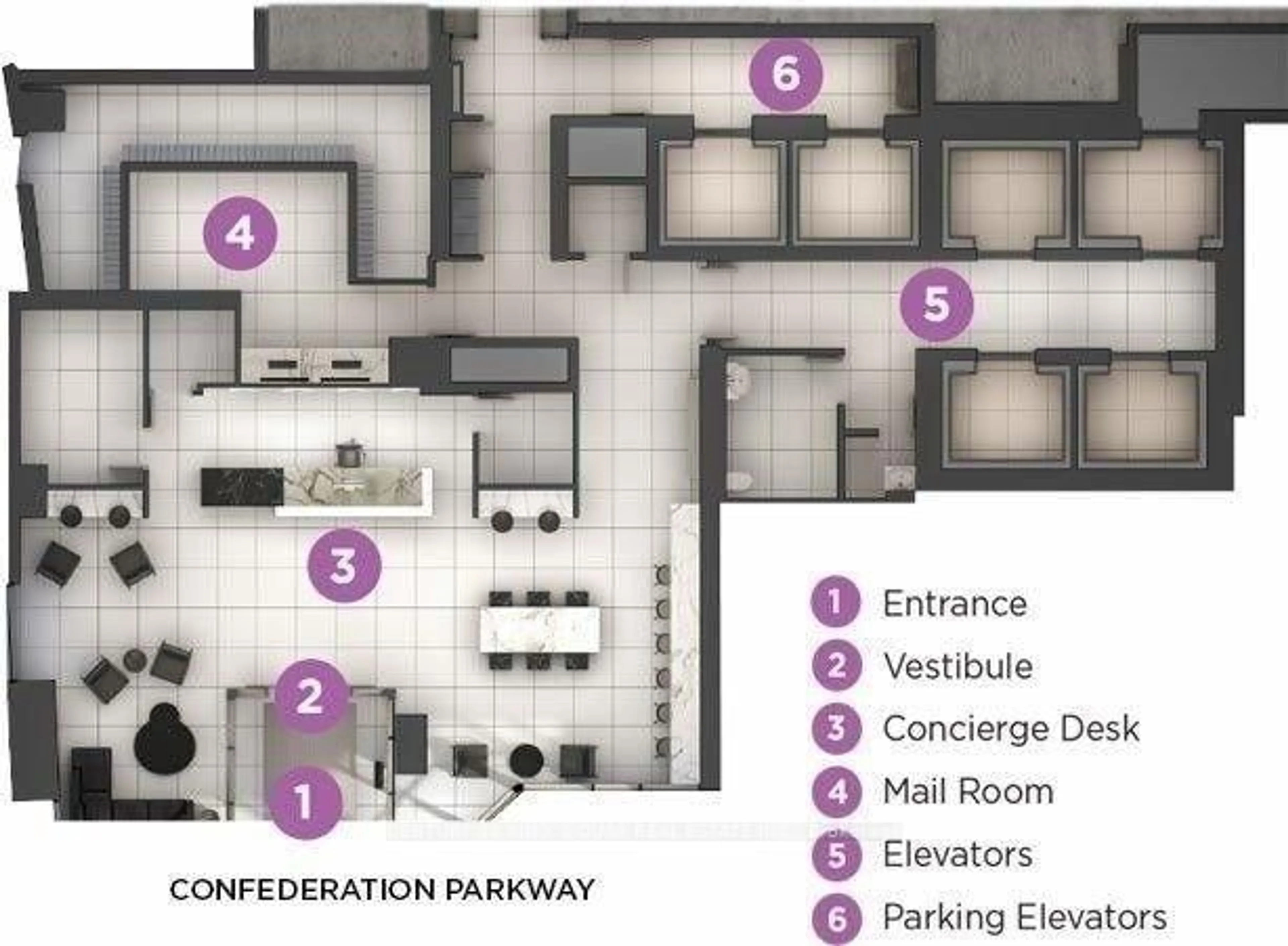 Floor plan for 4065 Confederation Pkwy #2305, Mississauga Ontario L5B 0L4