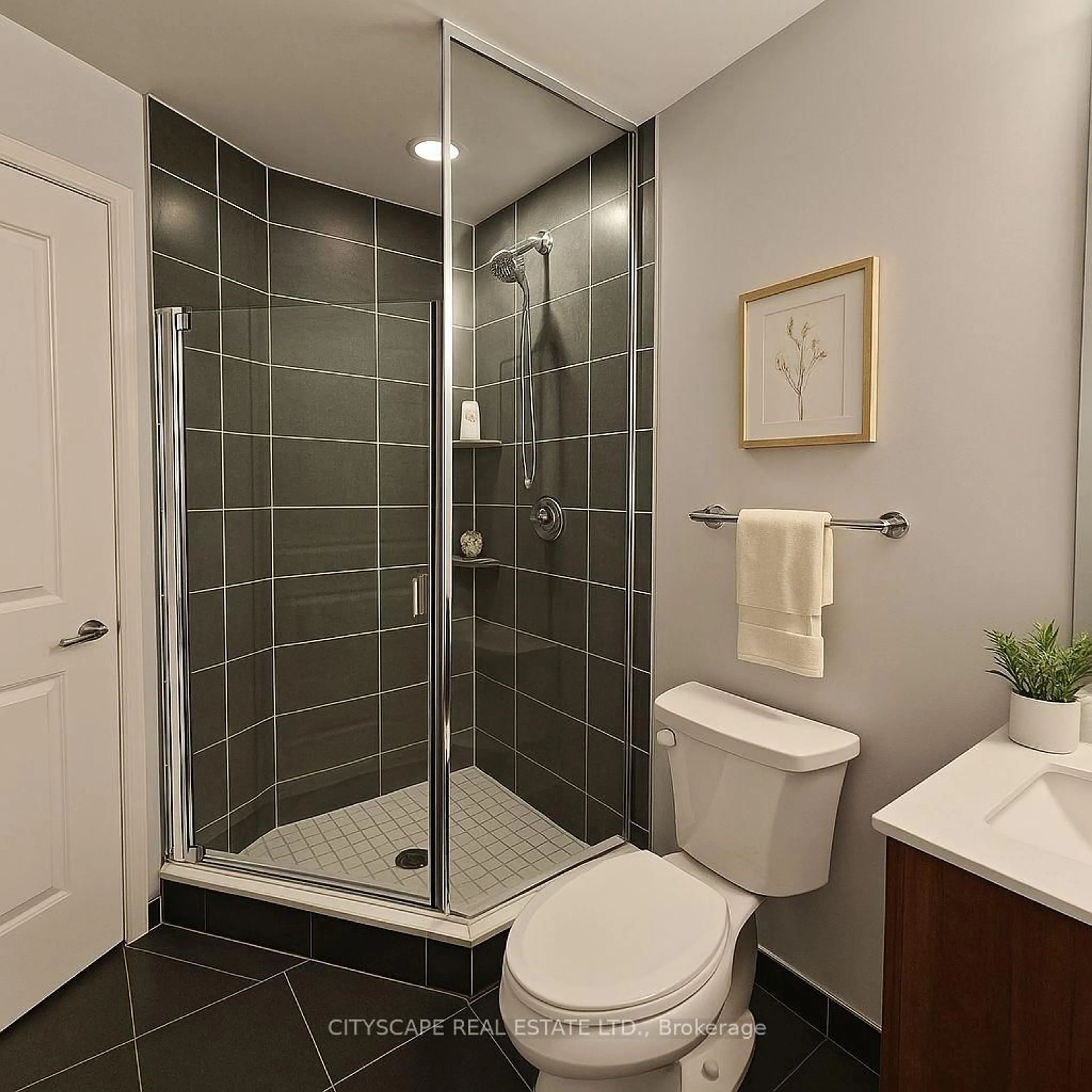 Contemporary bathroom, ceramic/tile floor for 205 Sherway Gardens Rd #2302, Toronto Ontario M9C 0A5