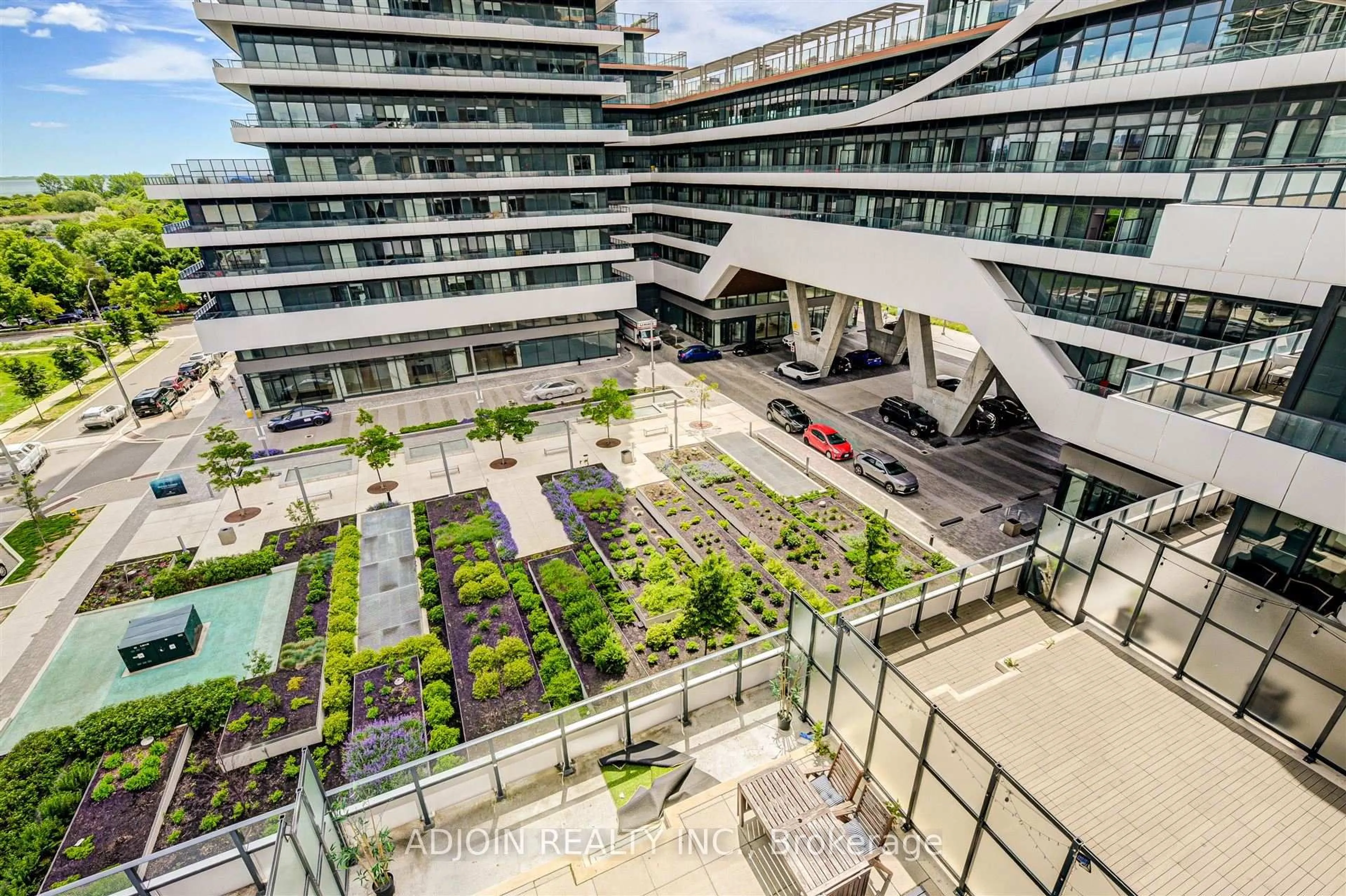Patio, city buildings view from balcony for 30 Shore Breeze Dr #434, Toronto Ontario M8V 0J1