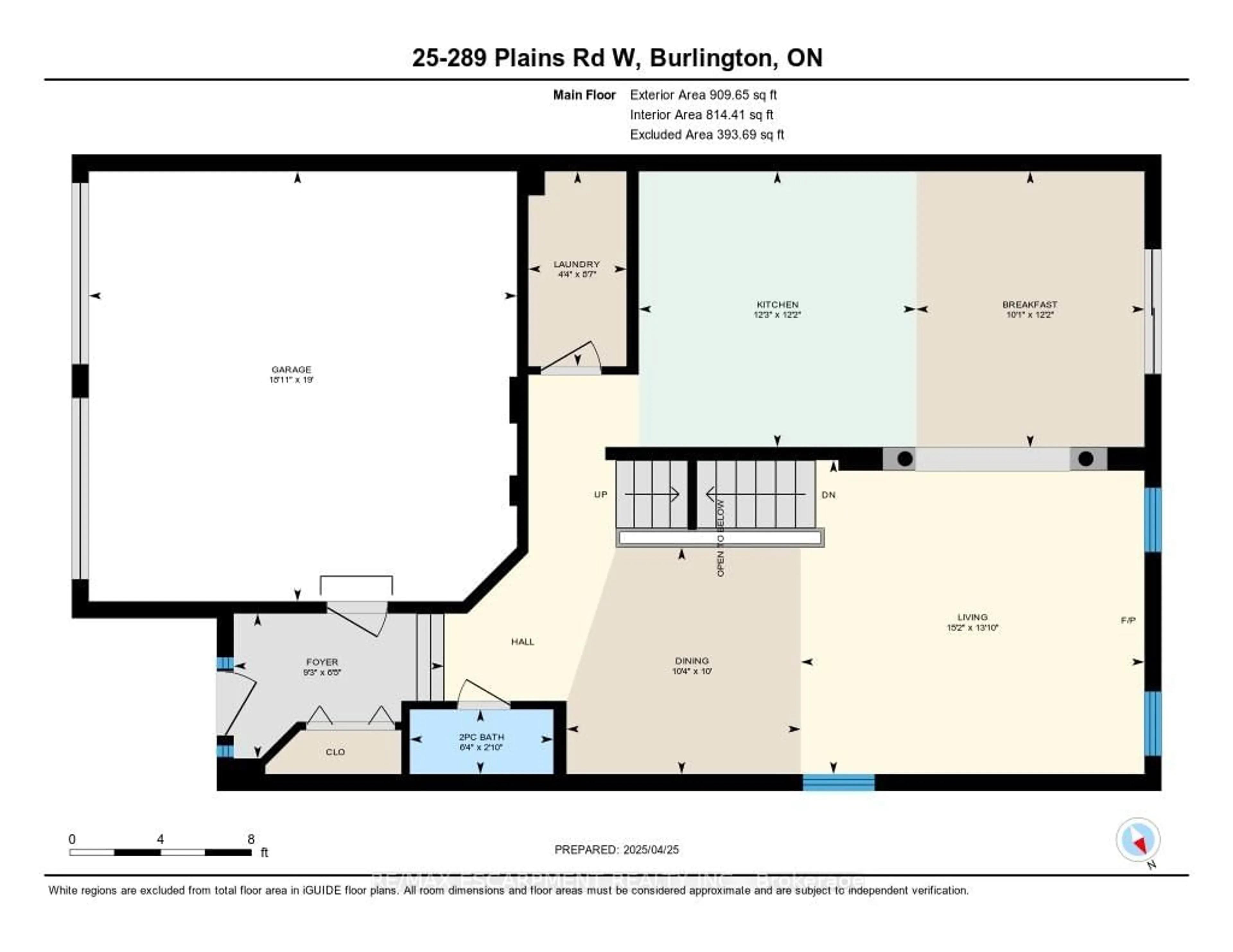 Floor plan for 289 Plains Rd #25, Burlington Ontario L7T 1G1