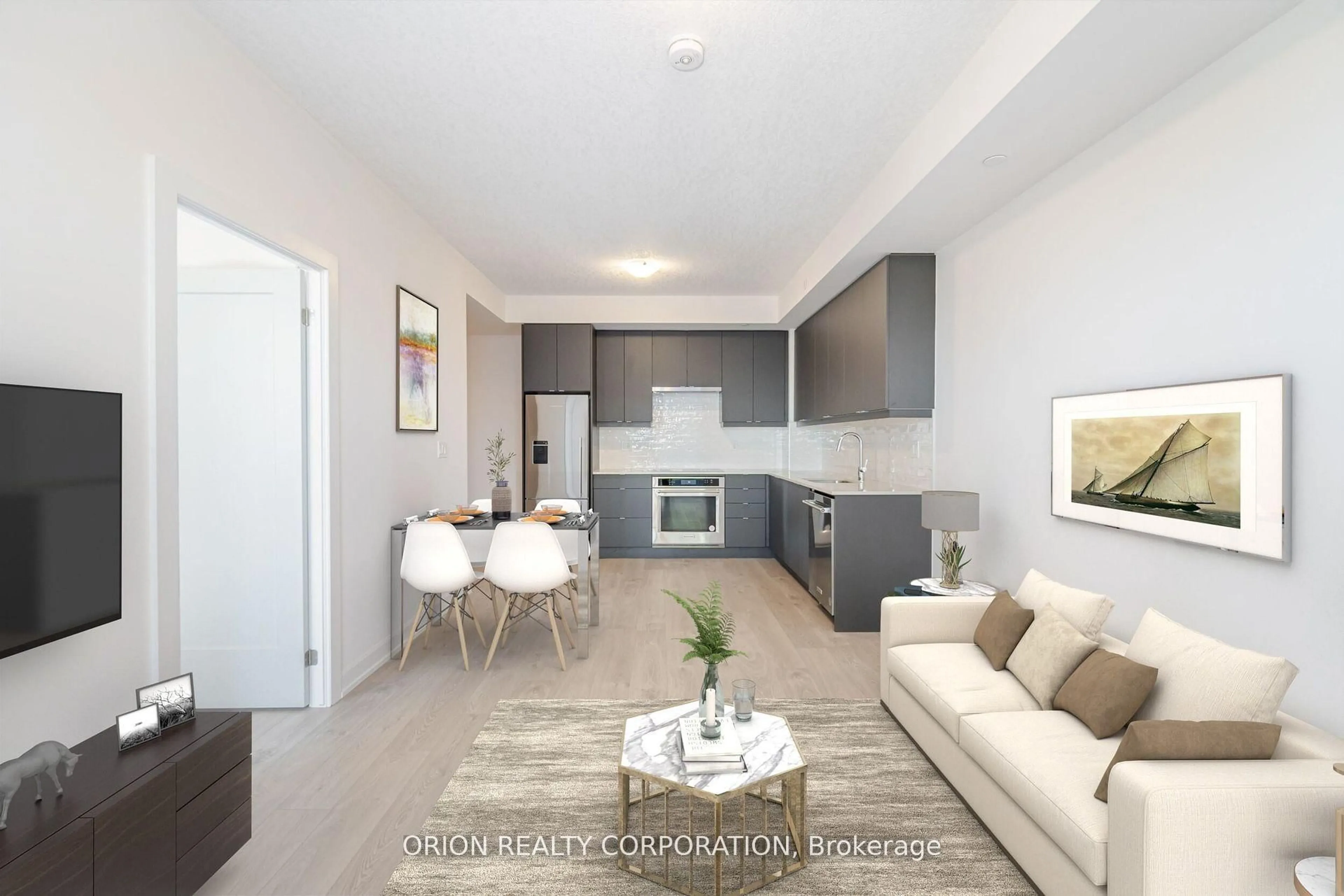 Living room with furniture, unknown for 3220 WILLIAM COLTSON Ave #1406, Oakville Ontario L6H 7X9