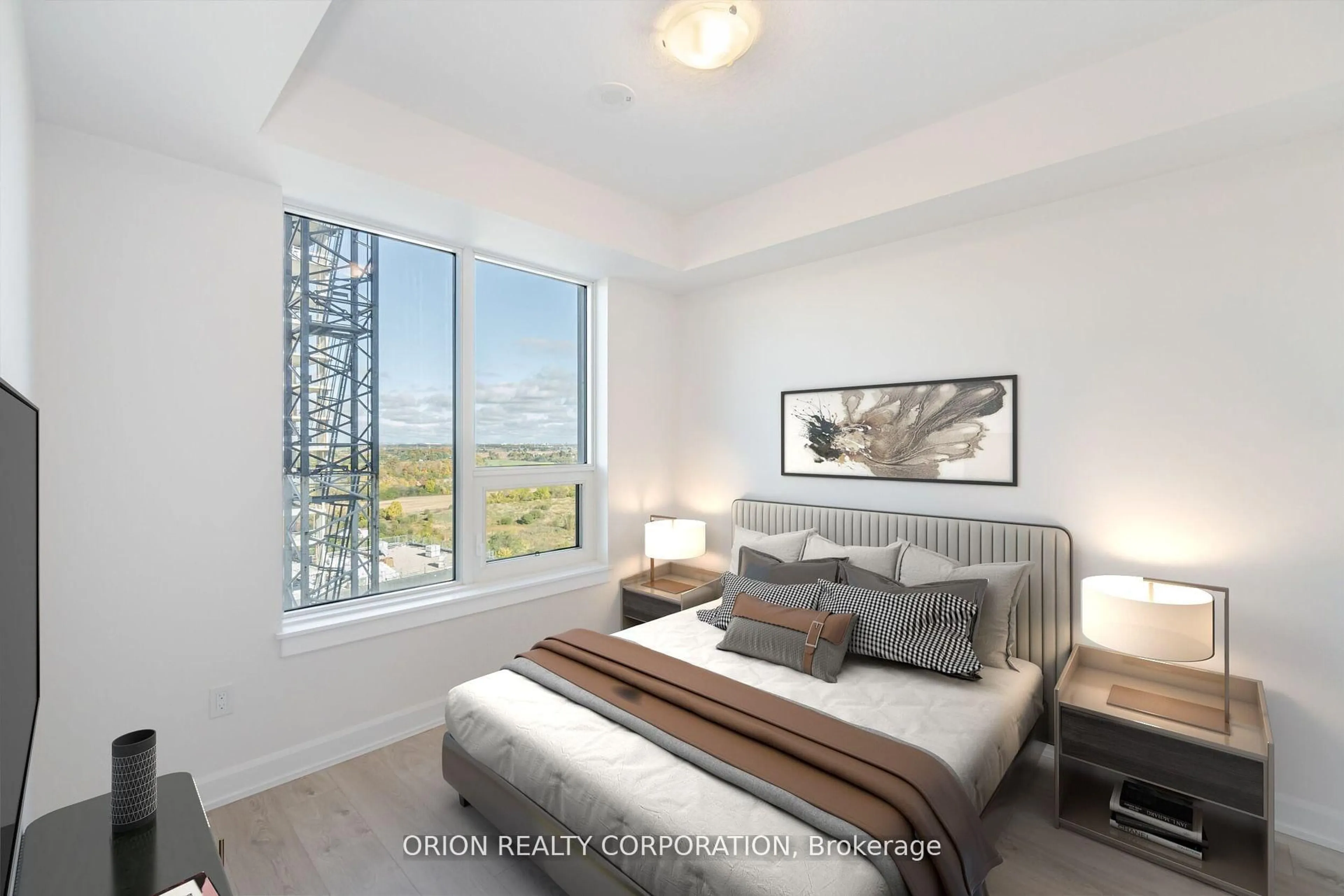 Bedroom with bed, unknown for 3220 WILLIAM COLTSON Ave #1406, Oakville Ontario L6H 7X9