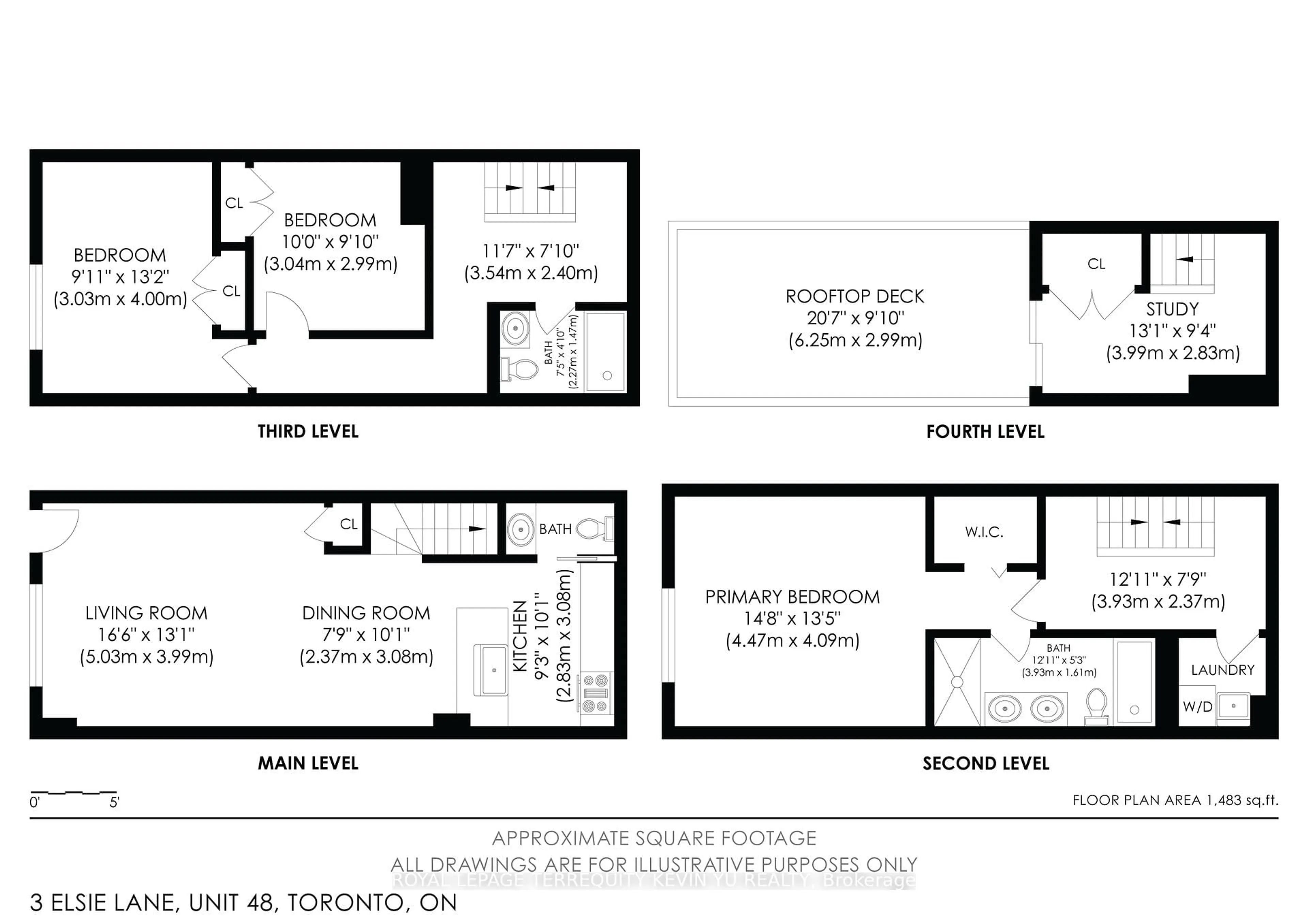 Floor plan for 3 Elsie Lane #48, Toronto Ontario M6P 0B8