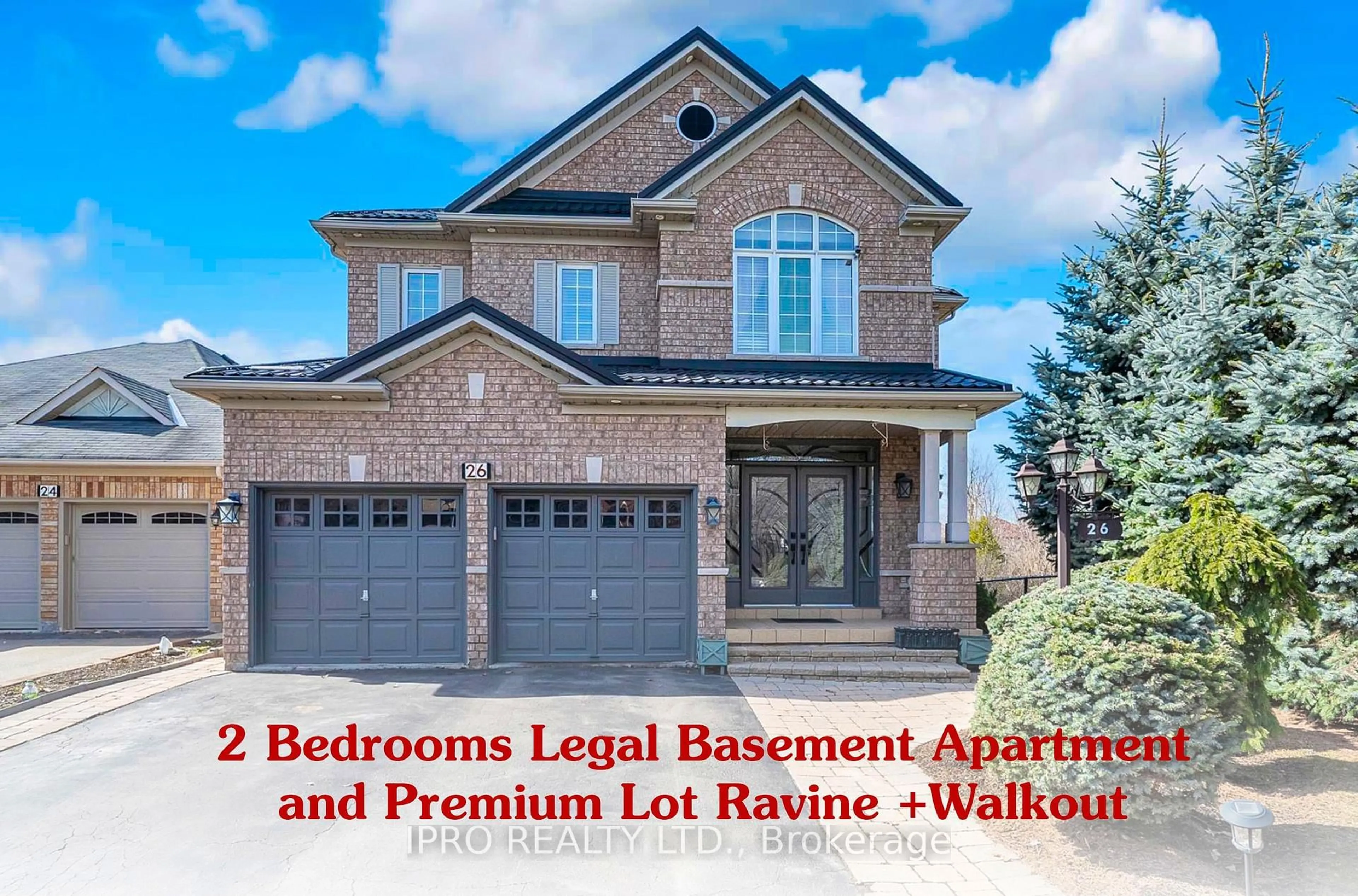 Home with brick exterior material, building for 26 Beavervalley Dr, Brampton Ontario L7A 3L5