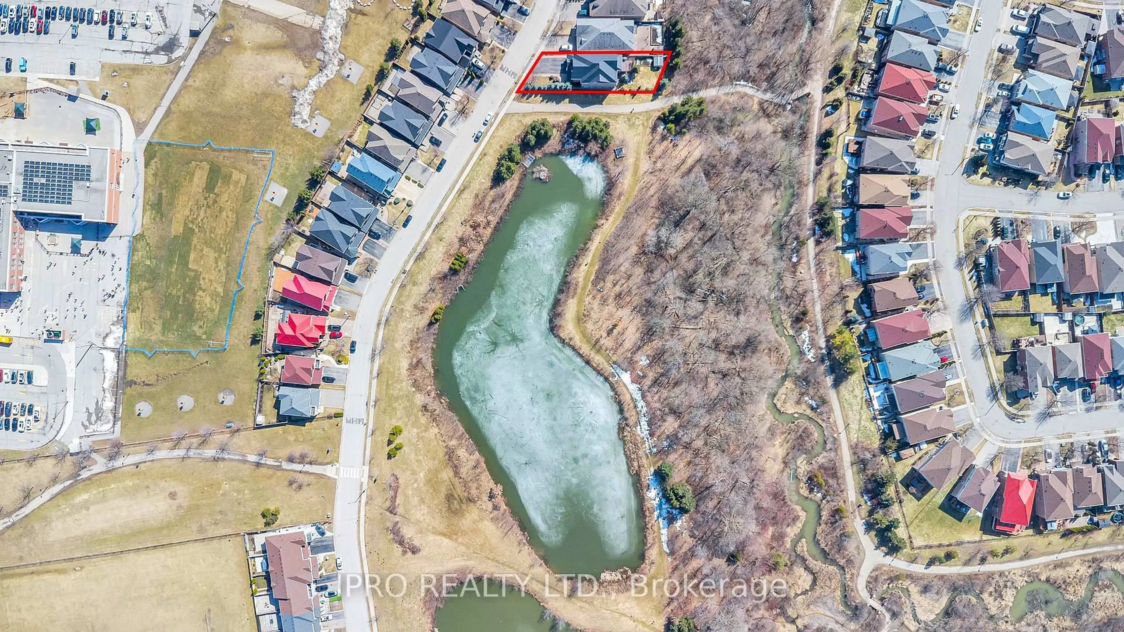 A pic from outside/outdoor area/front of a property/back of a property/a pic from drone, water/lake/river/ocean view for 26 Beavervalley Dr, Brampton Ontario L7A 3L5