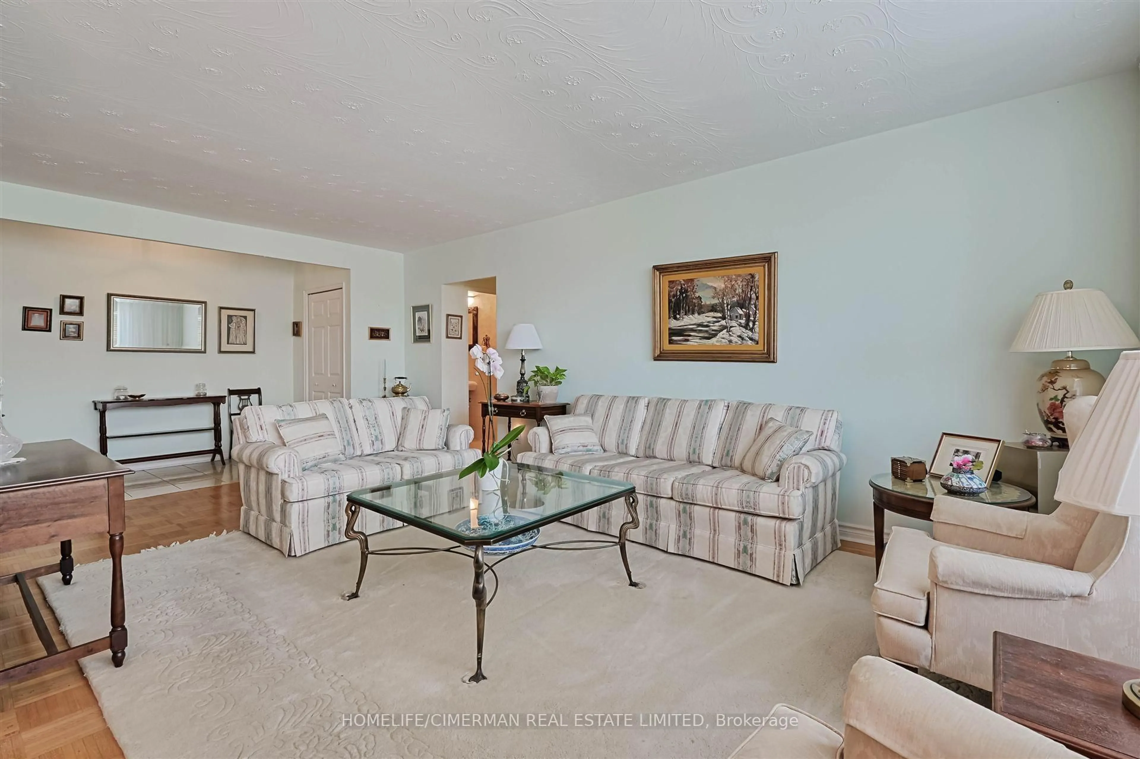 Living room with furniture, unknown for 346 The West Mall N/A #405, Toronto Ontario M9C 1E5