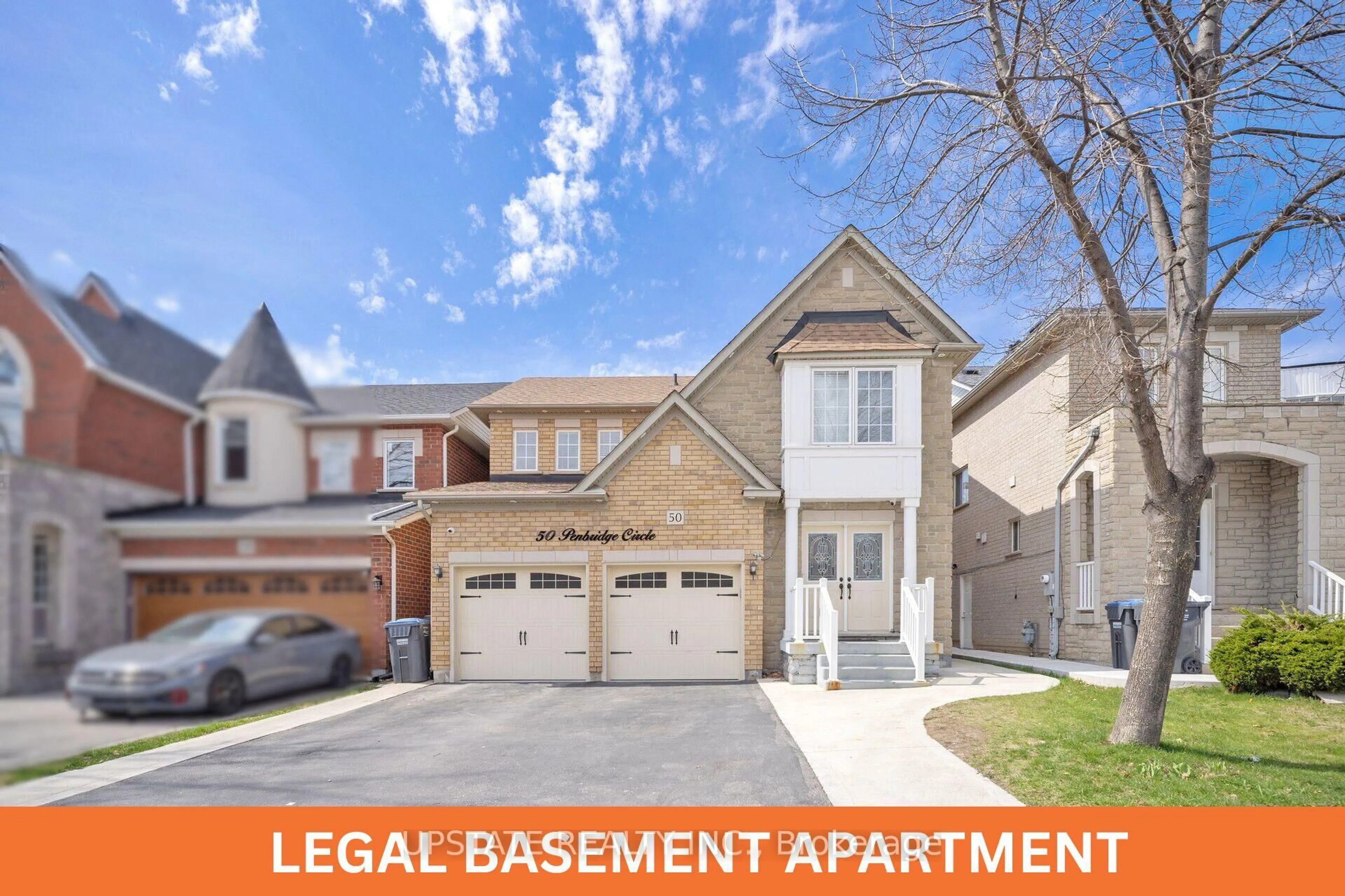 A pic from outside/outdoor area/front of a property/back of a property/a pic from drone, street for 50 Penbridge Circ, Brampton Ontario L7A 2P9