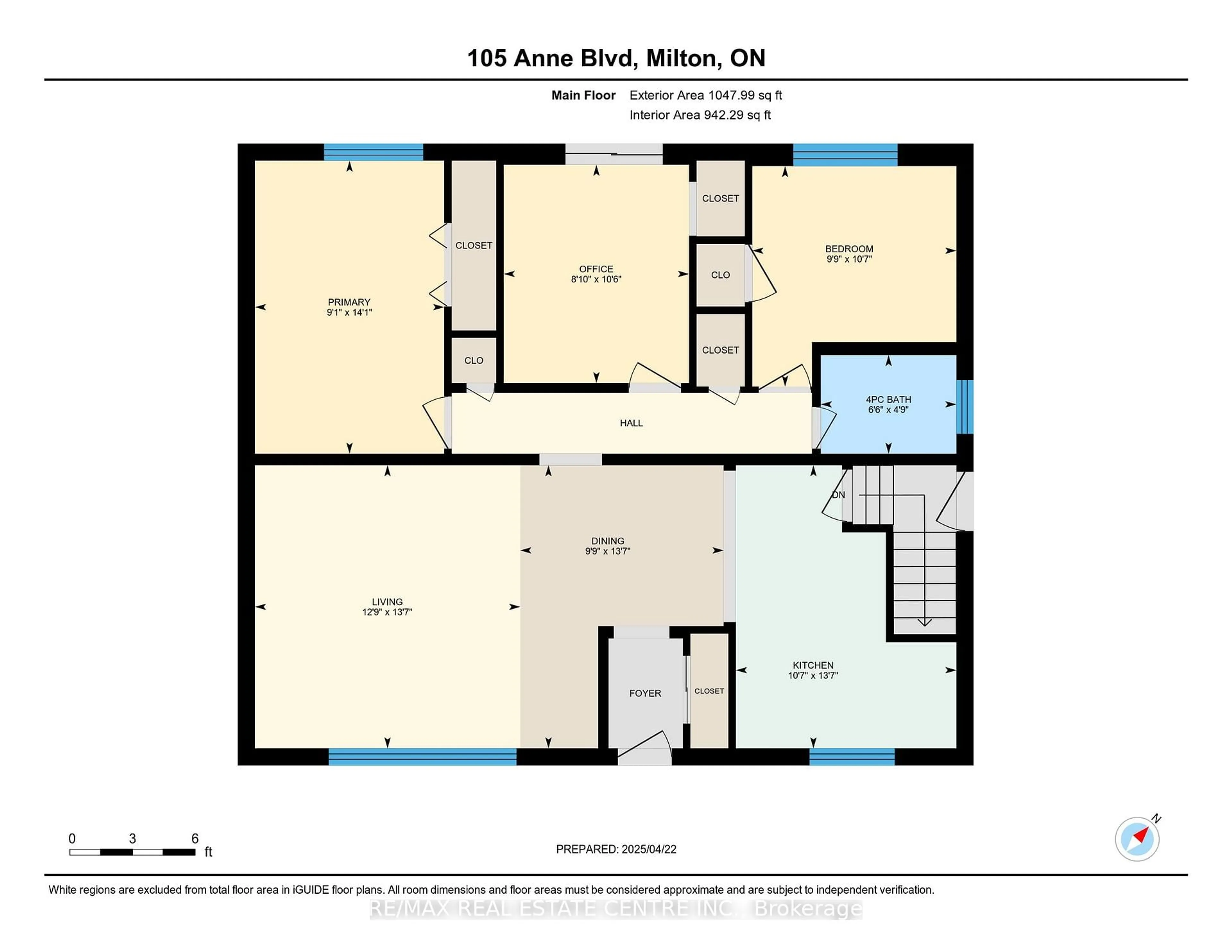 Floor plan for 105 Anne Blvd, Milton Ontario L9T 1A1