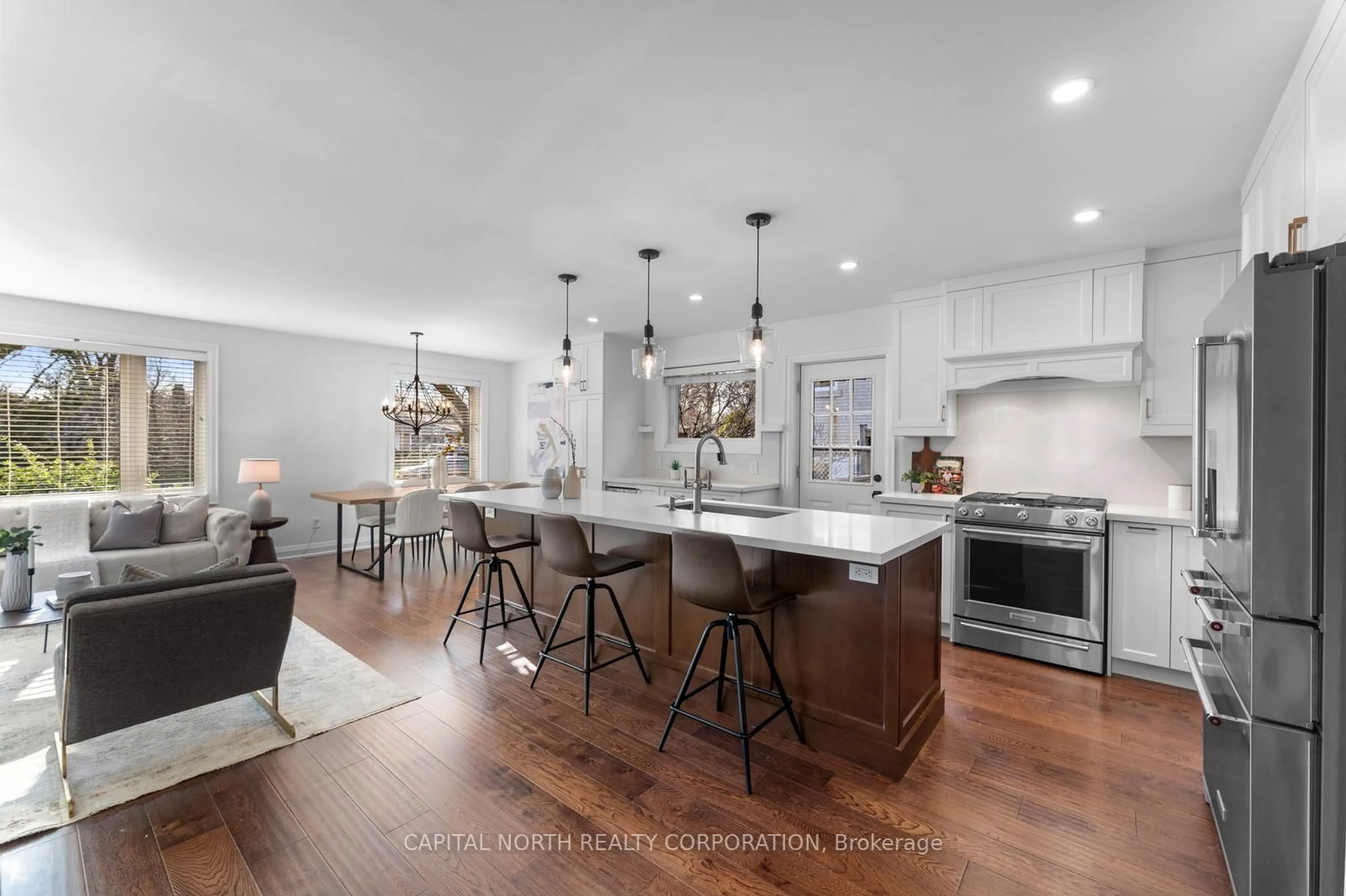 Open concept kitchen, unknown for 19 Vanderbrent Cres, Toronto Ontario M9R 3W9