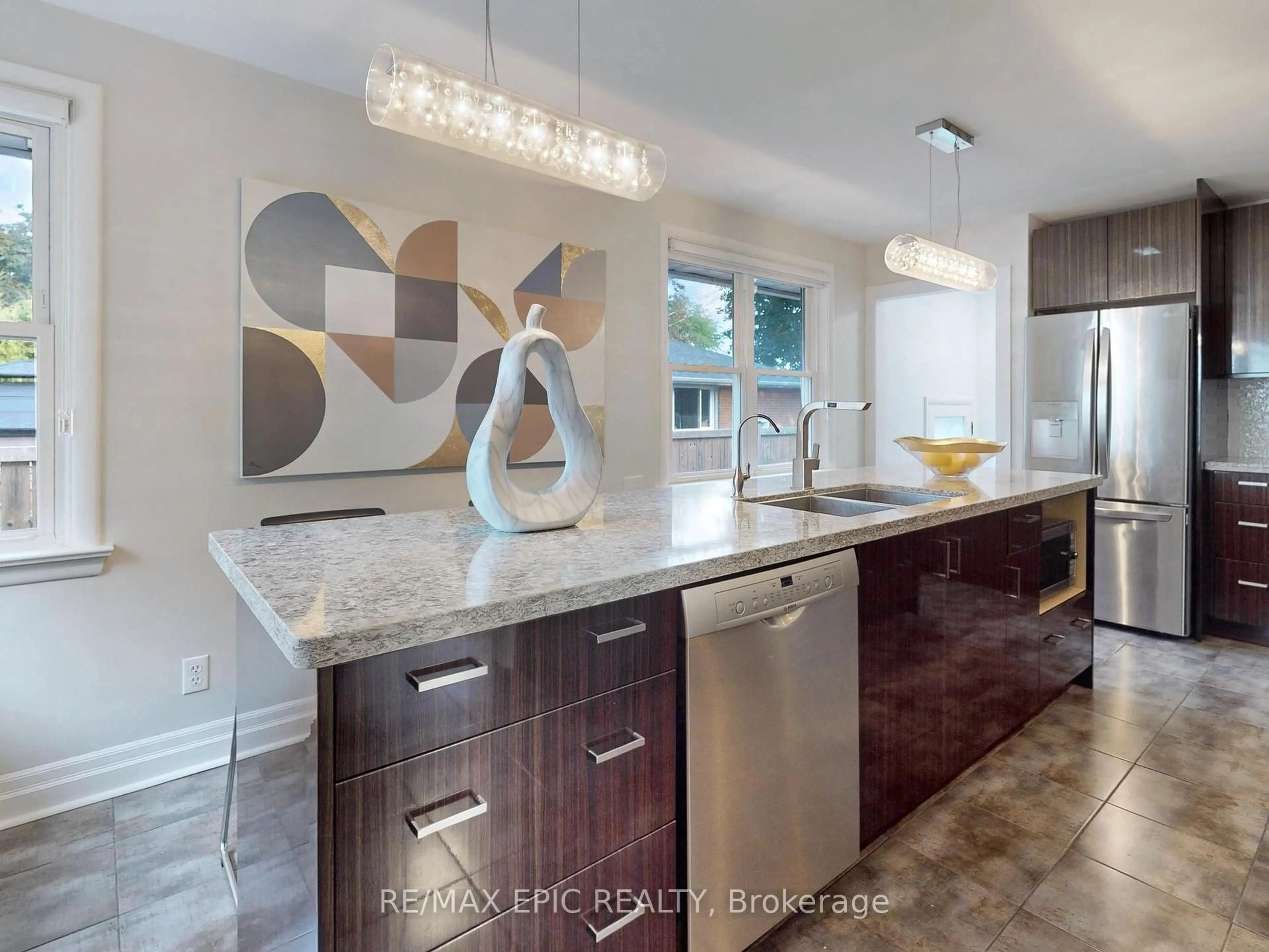 Contemporary kitchen, ceramic/tile floor for 2180 Mount Royal Ave, Burlington Ontario L7P 1R9
