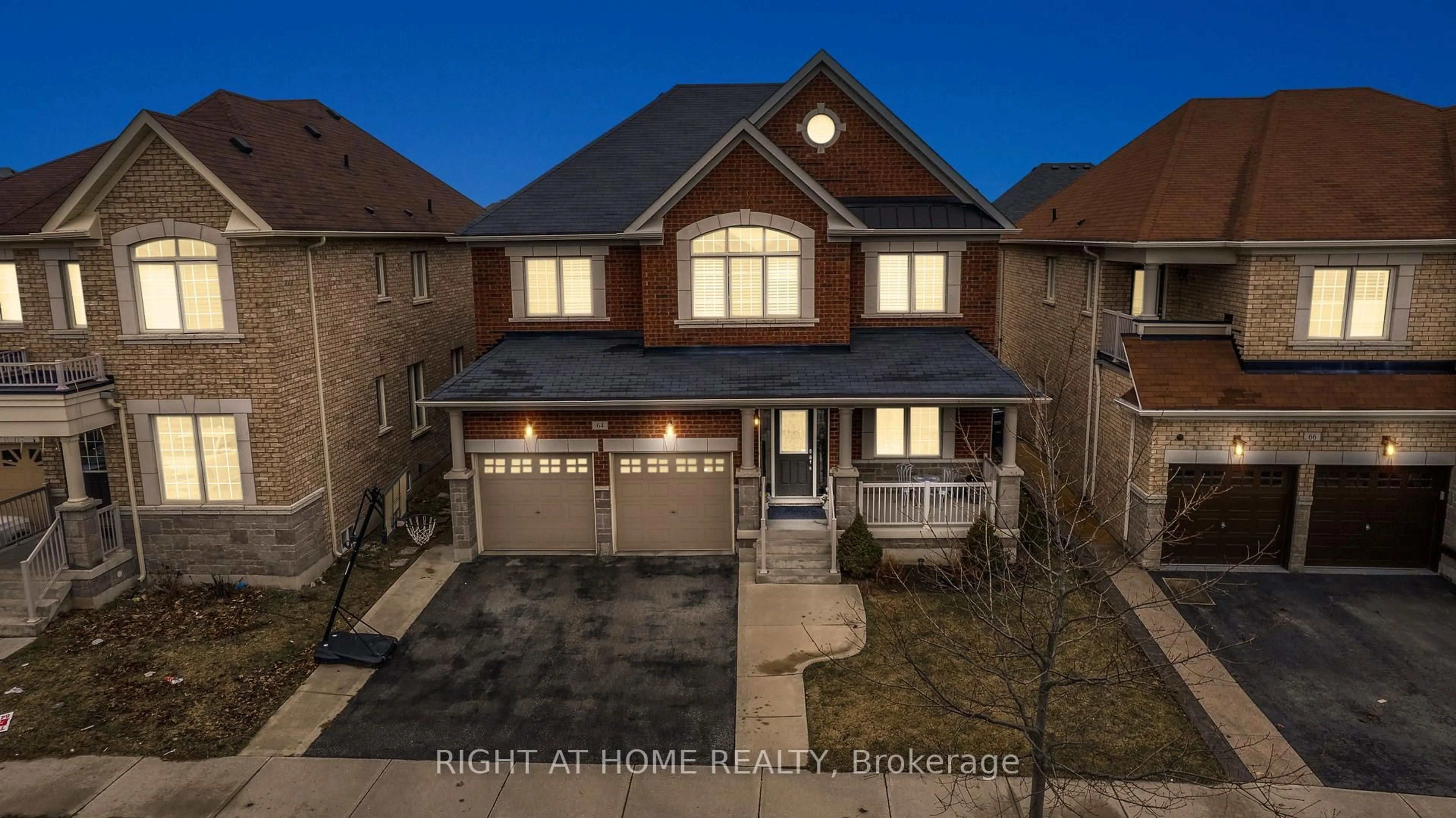 A pic from outside/outdoor area/front of a property/back of a property/a pic from drone, street for 64 Kalmia Rd, Brampton Ontario L6X 4N4