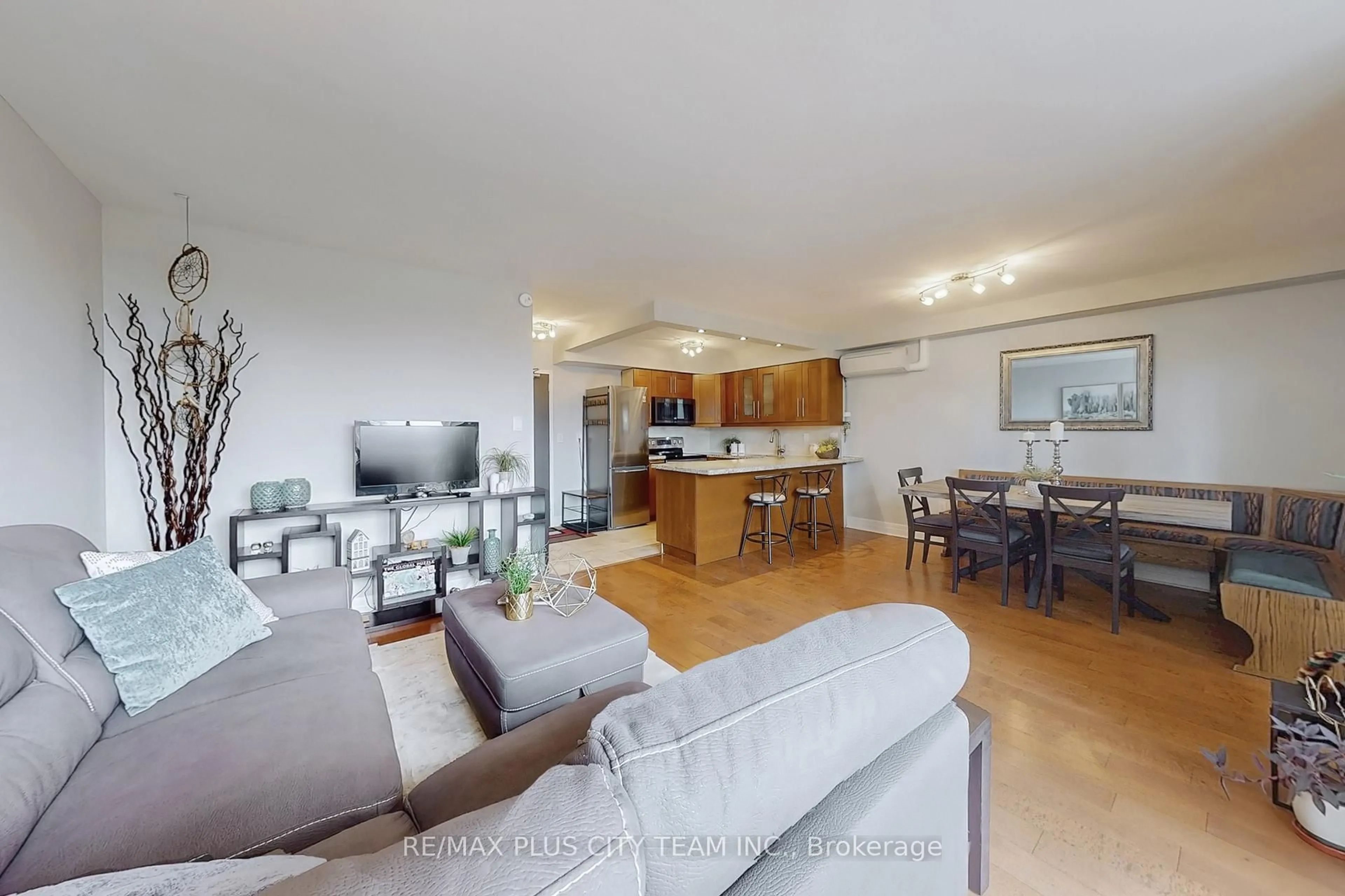 Living room with furniture, unknown for 35 Ormskirk Ave #215, Toronto Ontario M6S 1A8