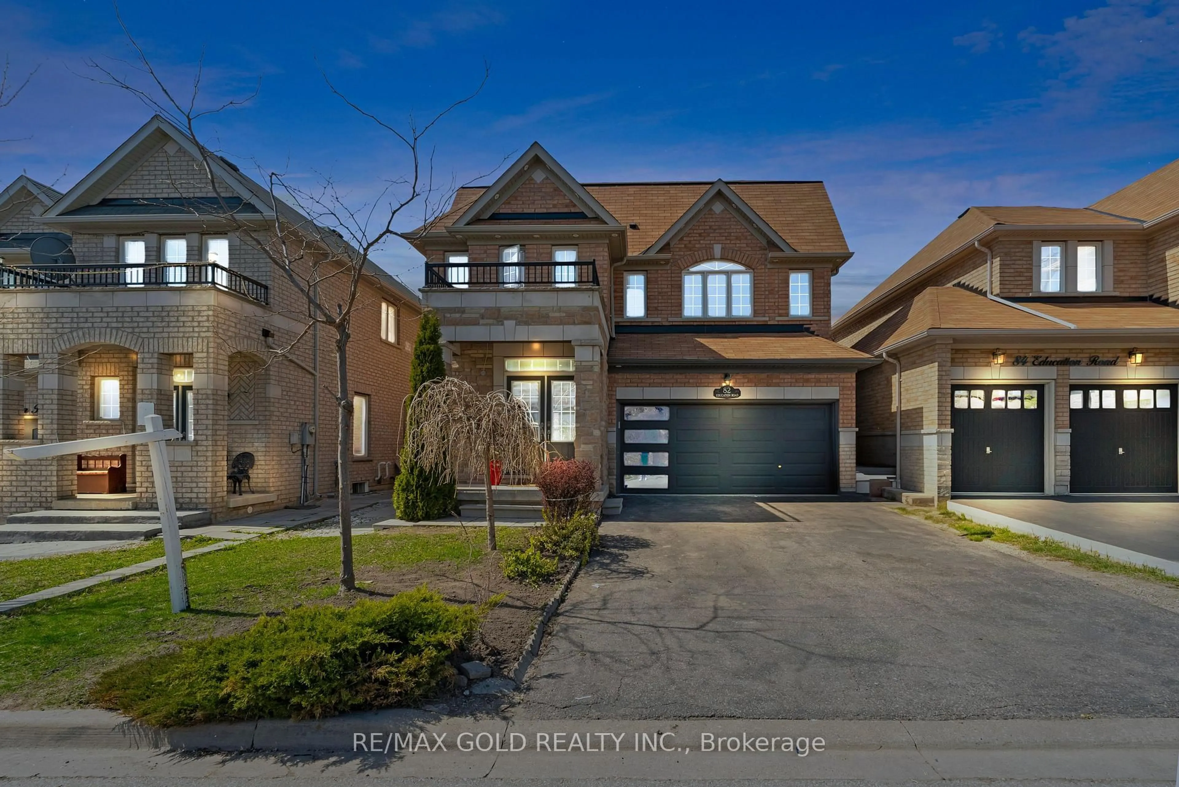 Home with brick exterior material, street for 82 EDUCATION Rd, Brampton Ontario L6P 3W3