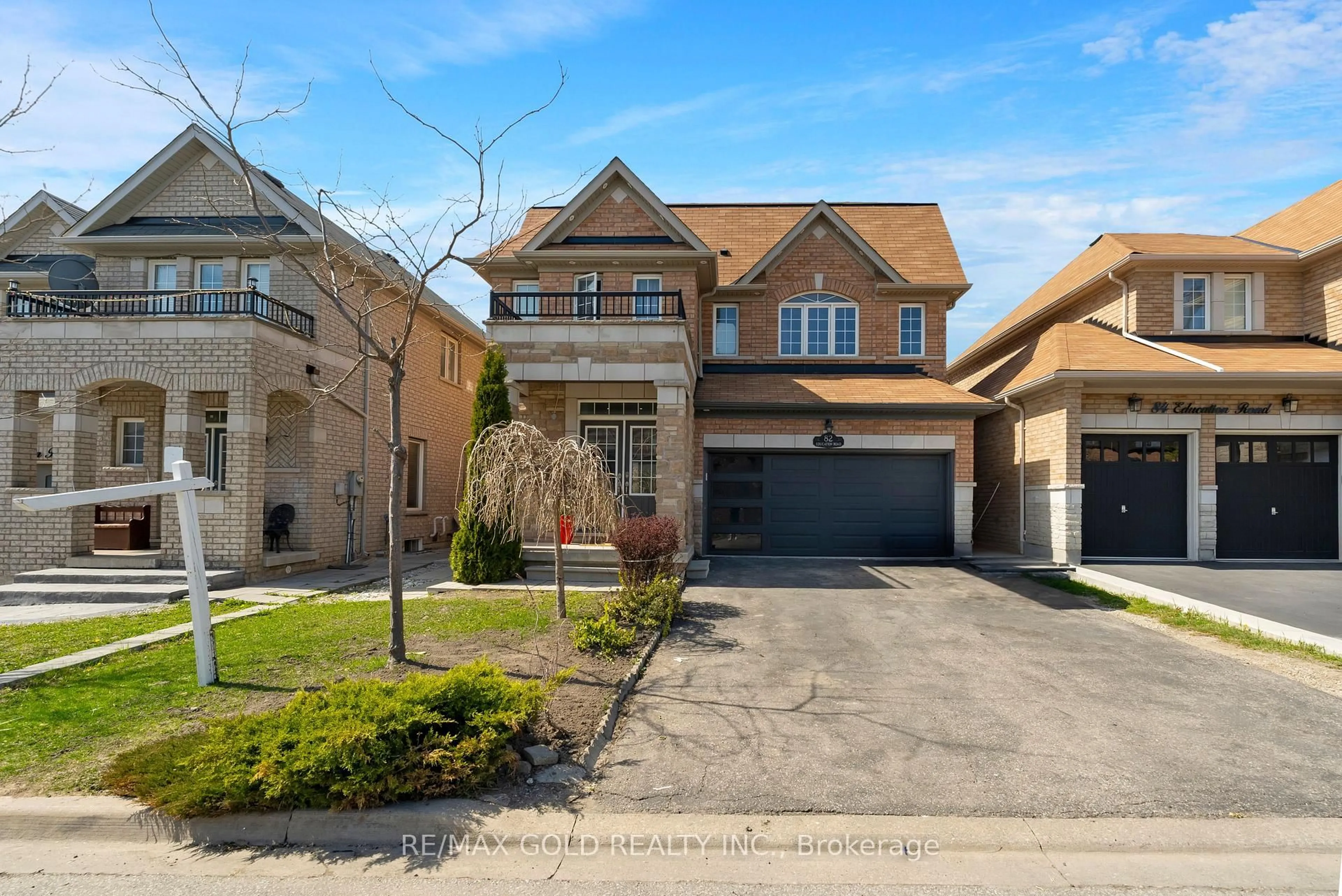 Home with brick exterior material, street for 82 EDUCATION Rd, Brampton Ontario L6P 3W3