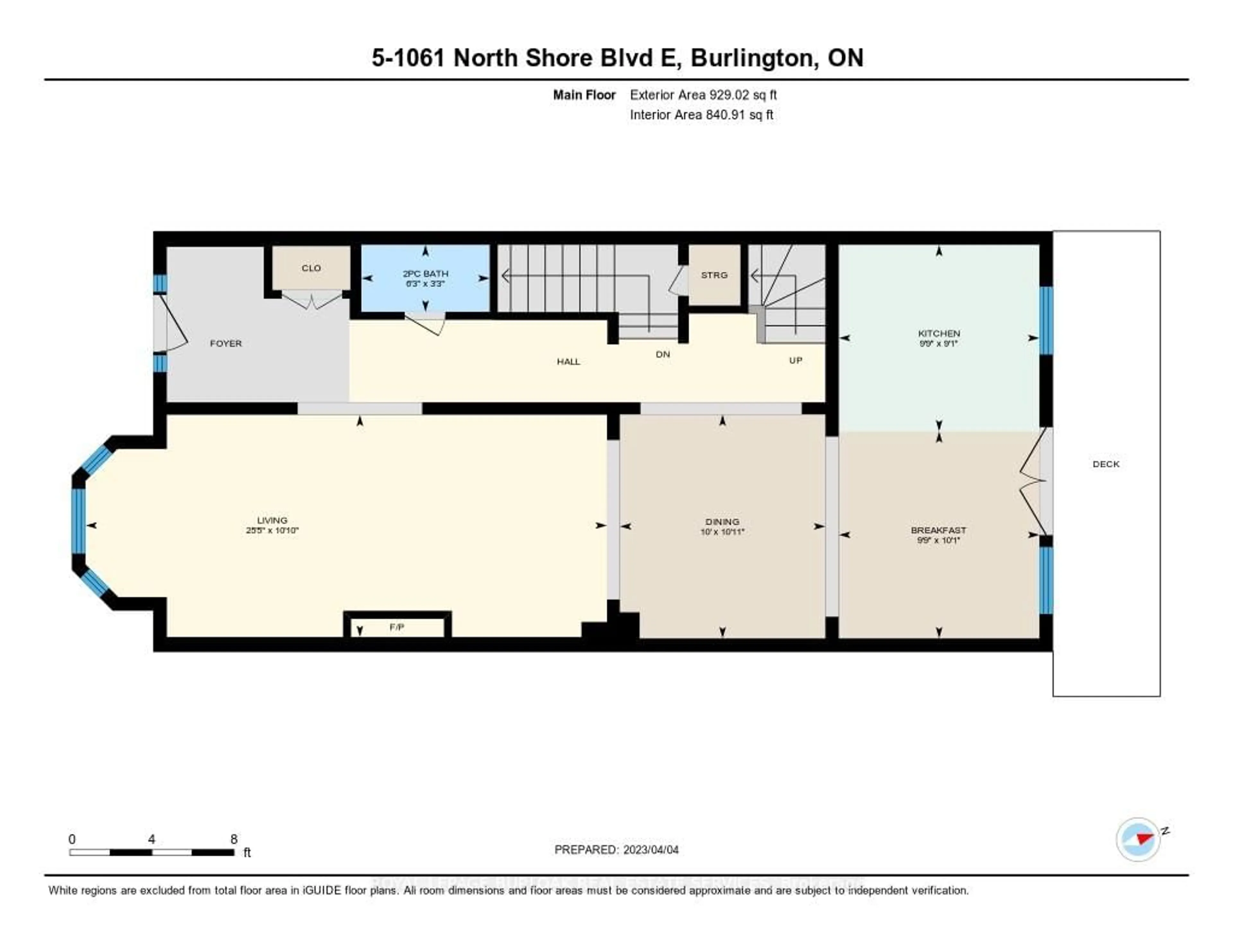 Floor plan for 1061 North Shore Blvd #5, Burlington Ontario L7T 1X9