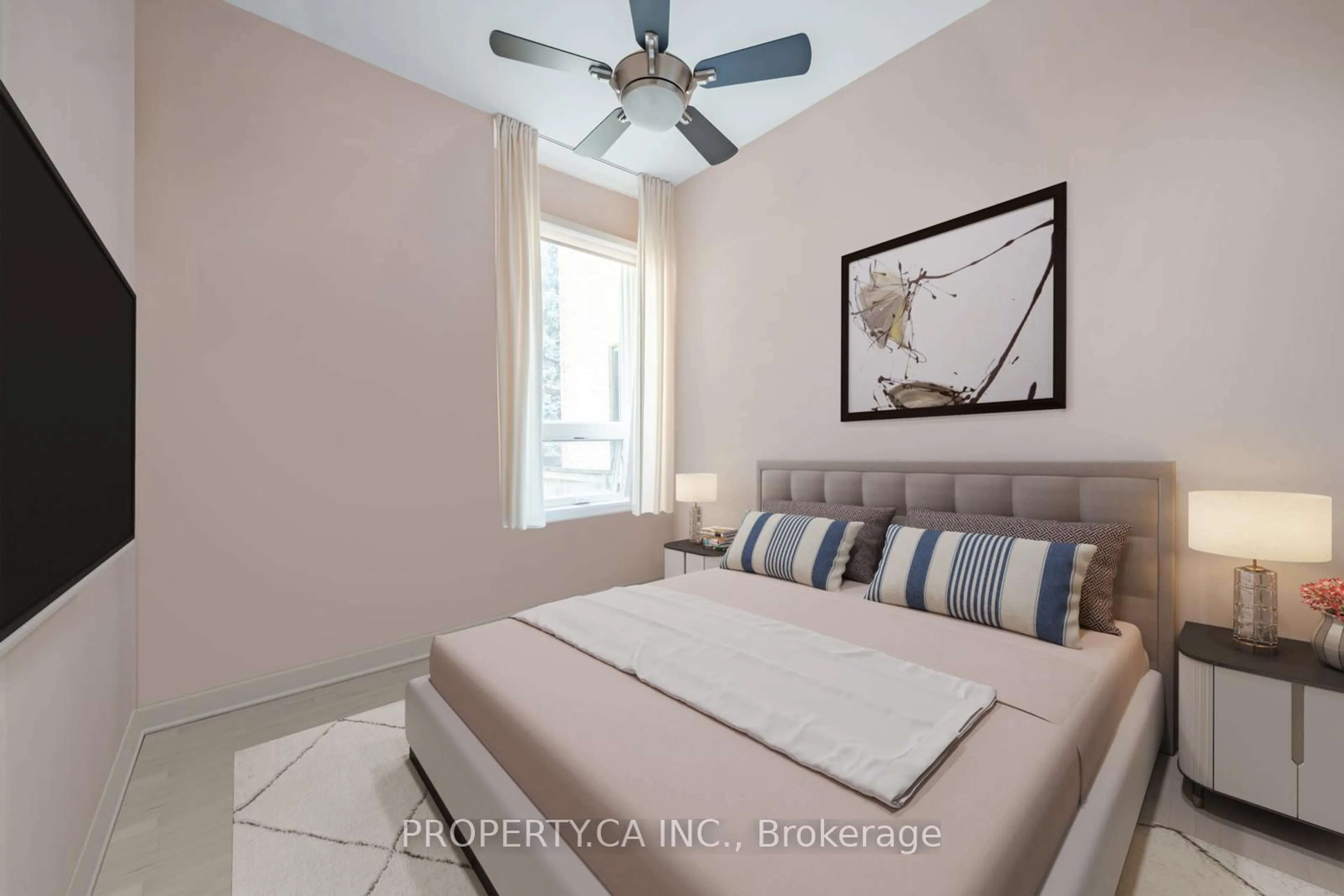 Bedroom with bed, ceramic/tile floor for 29 Elm Grove Ave, Toronto Ontario M6K 2H9