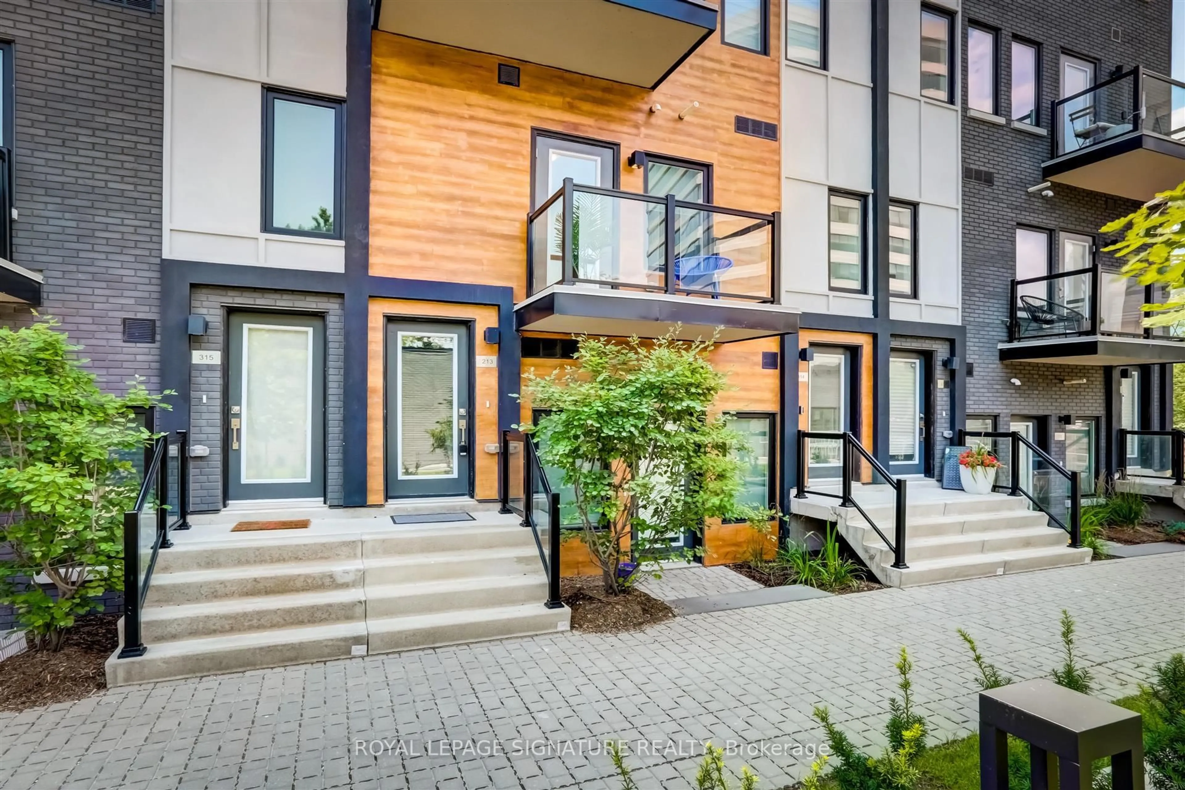 Home with brick exterior material, street for 402 The East Mall N/A #213, Toronto Ontario M9B 3Z9