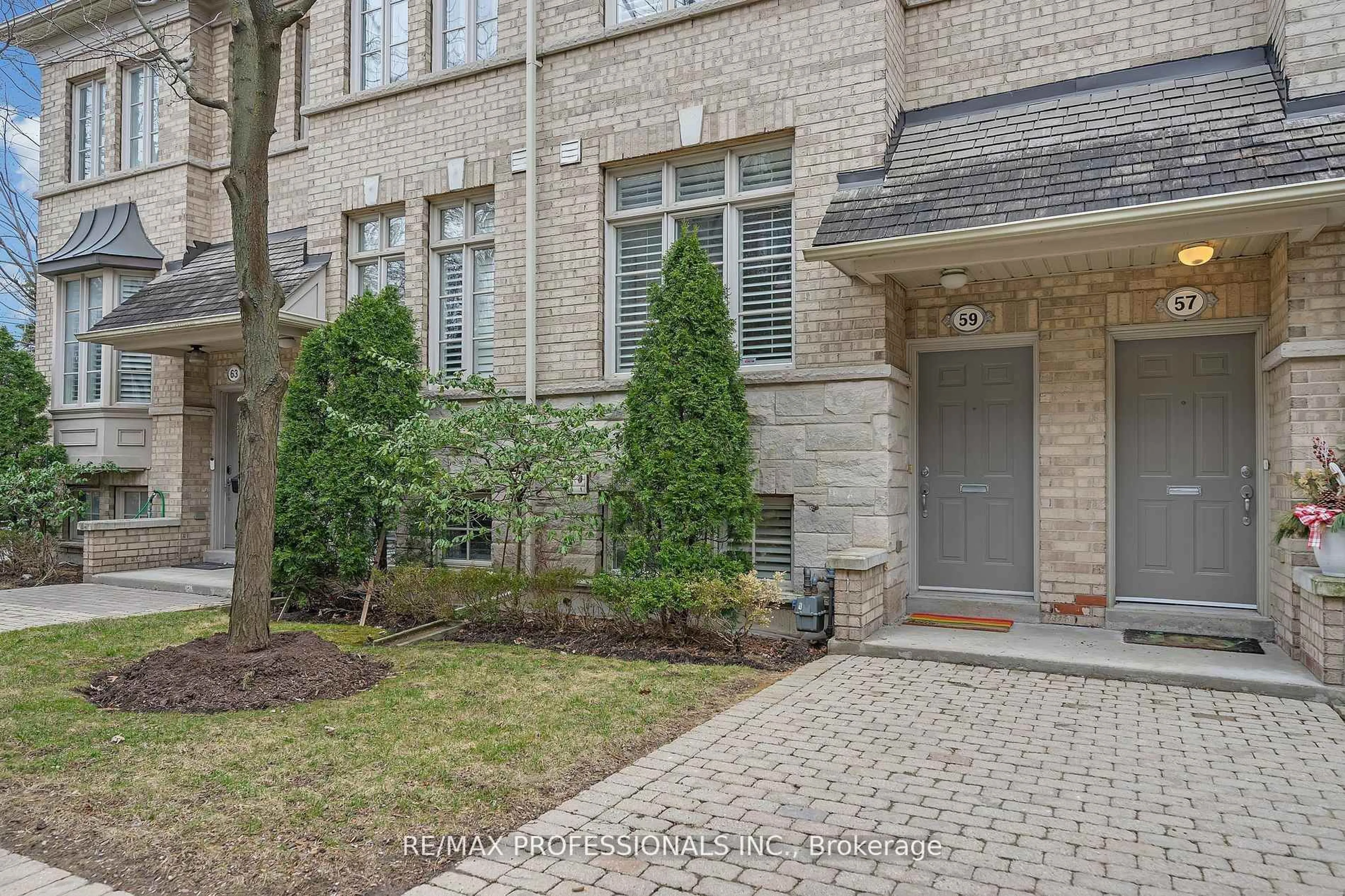 Home with brick exterior material, street for 59 Furrow Lane, Toronto Ontario M8Z 0A1