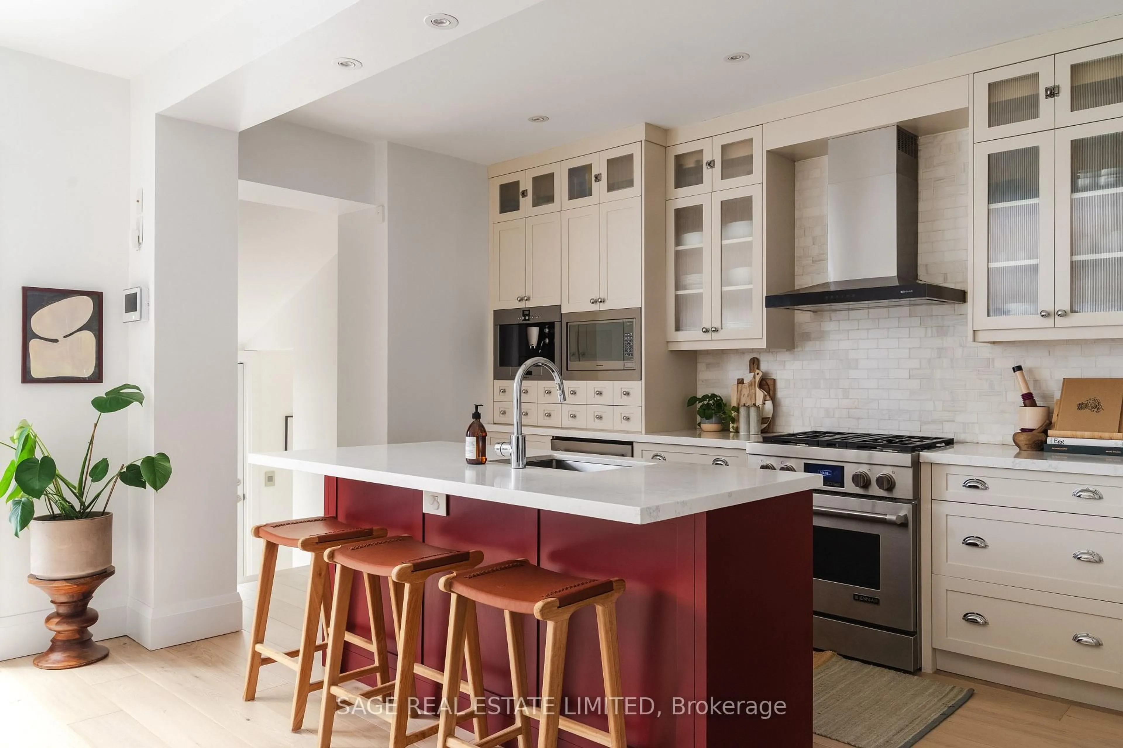 Contemporary kitchen, ceramic/tile floor for 27 Grafton Ave, Toronto Ontario M6R 1C3