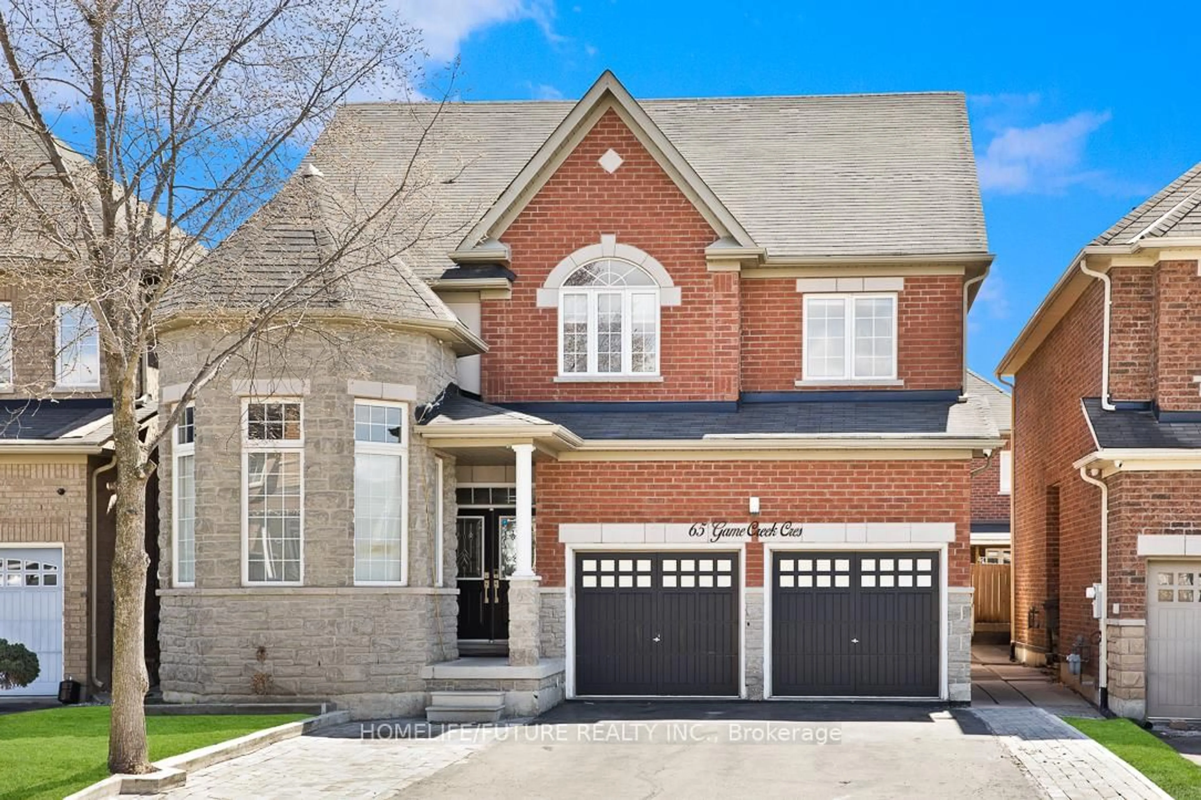 Home with brick exterior material, street for 65 GAME CREEK Cres, Brampton Ontario L7A 0J3